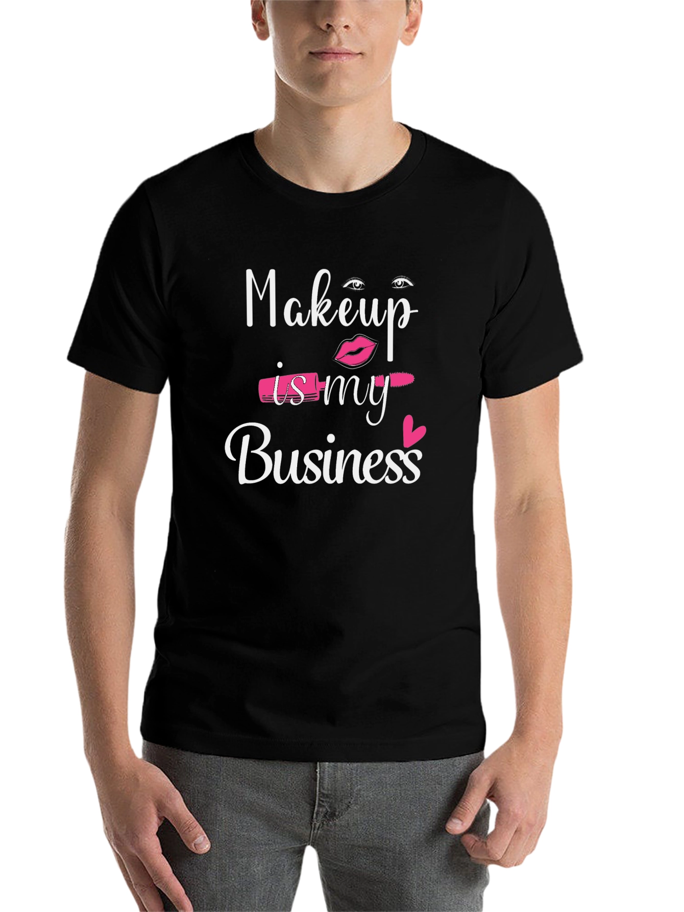 Black Makeup is My Business T-Shirt, Black, Cotton Blend view 7