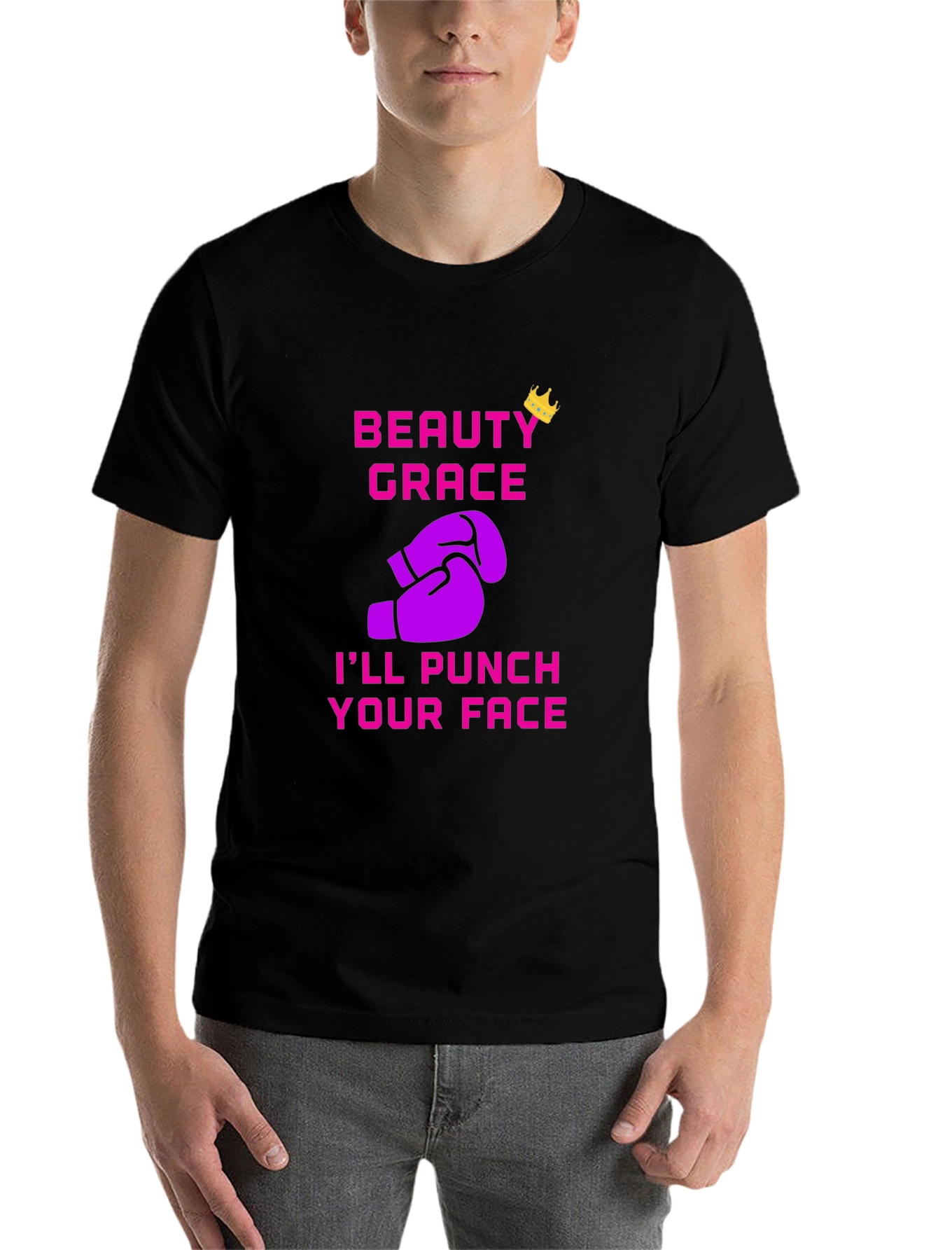 Black Beauty Grace Punch Your Face T-Shirt view 7