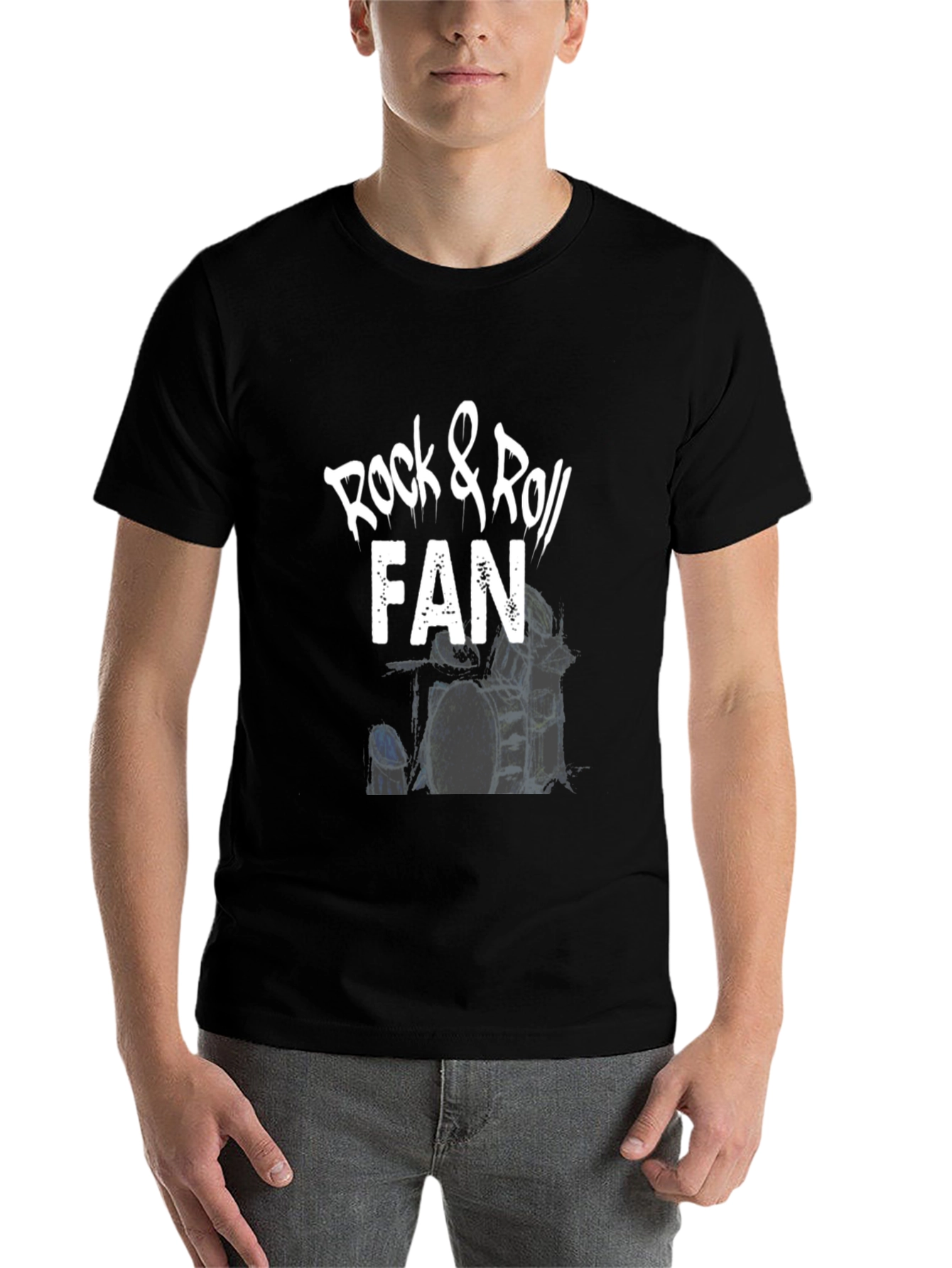 Black Rock & Roll Fan T-Shirt - Cool Music Tee view 7