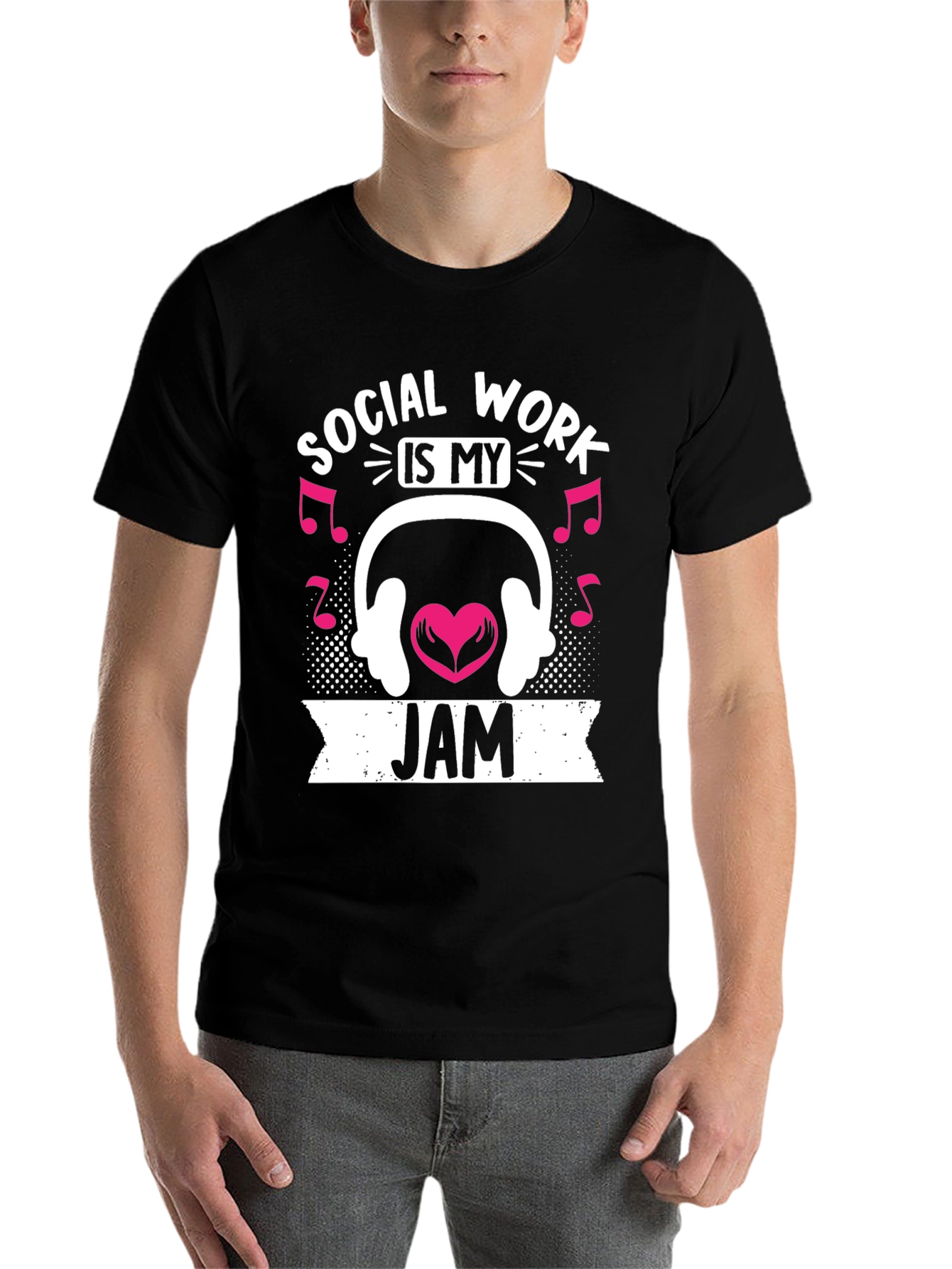 Black Social Work Is My Jam T-Shirt view 7
