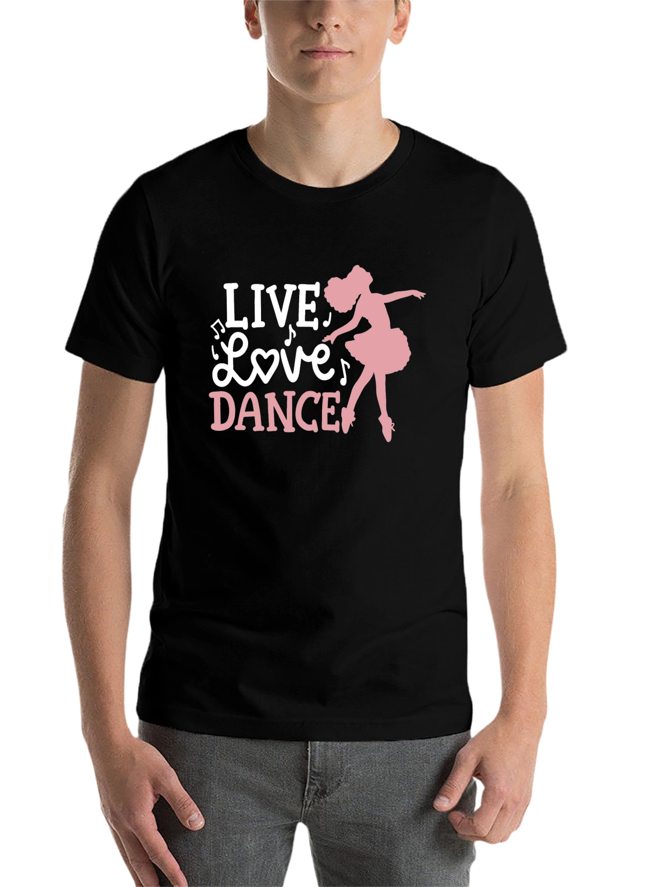 Black Live Love Dance Ballerina Graphic Tee view 7