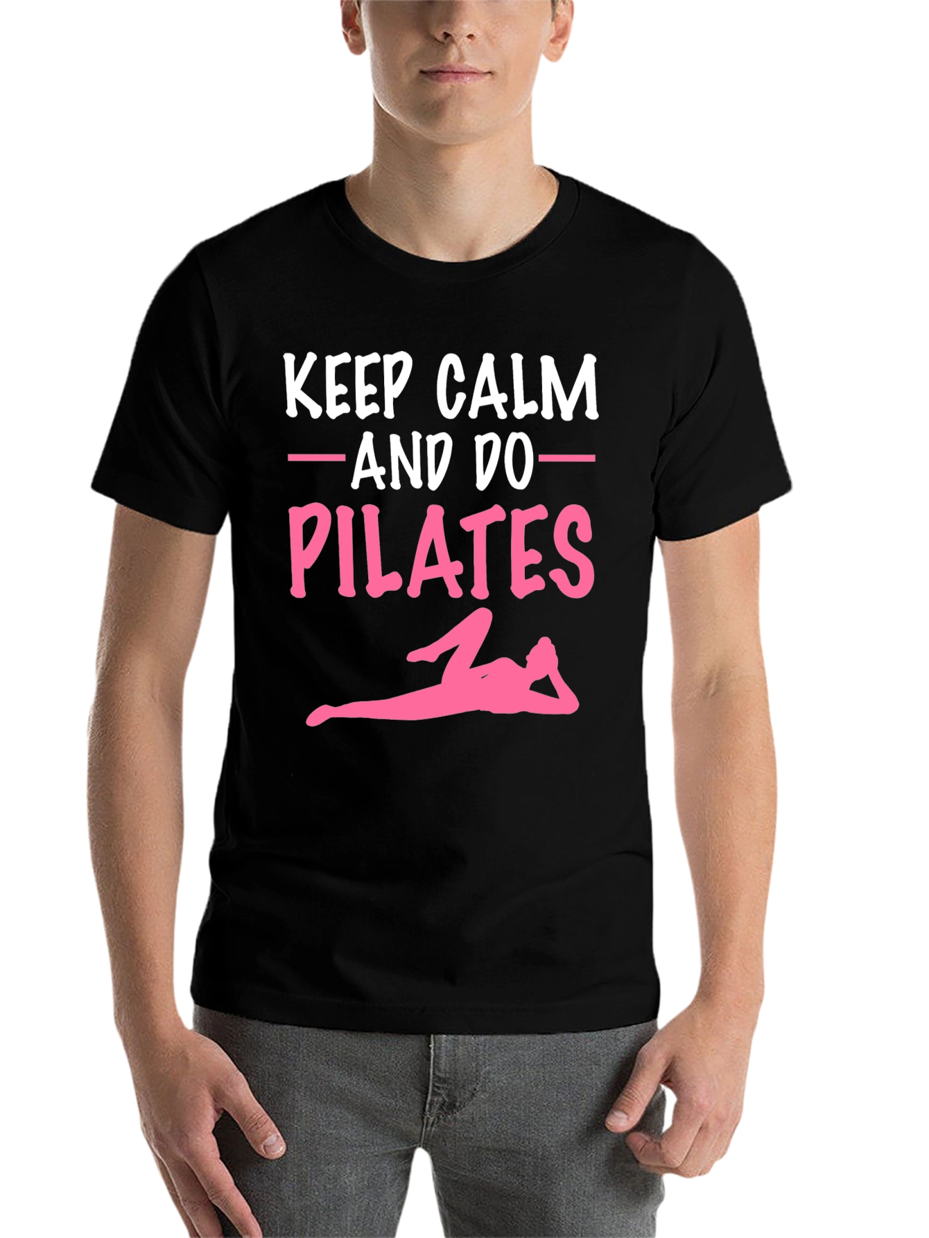 Black Keep Calm & Do Pilates Graphic Tee view 7