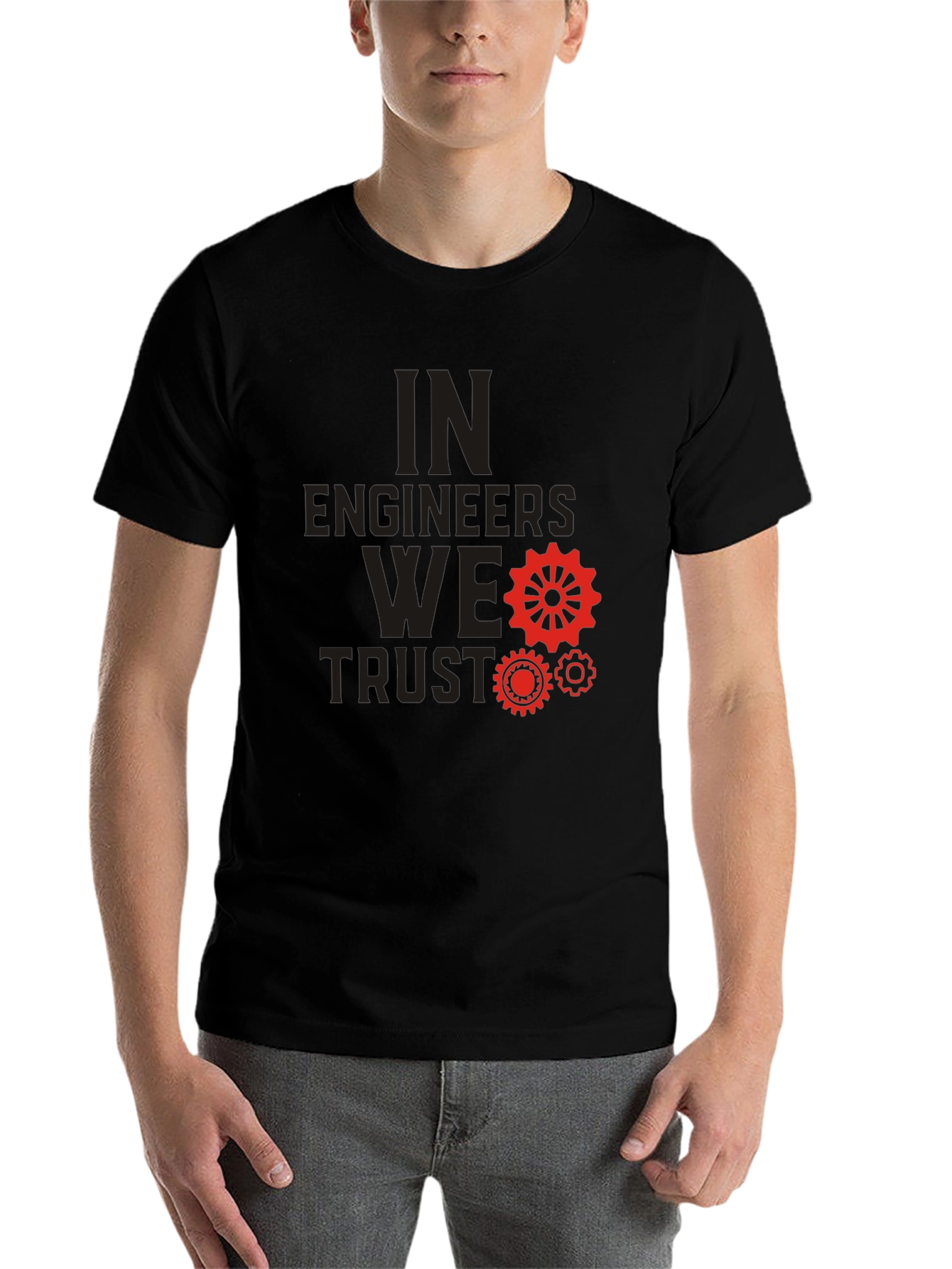 Black In Engineers We Trust Black T-Shirt view 7
