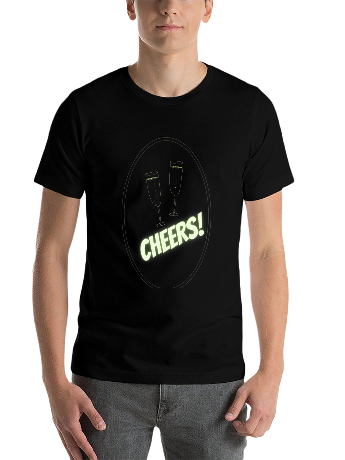 Black Cheers T-Shirt: Celebrate in Style! view 7
