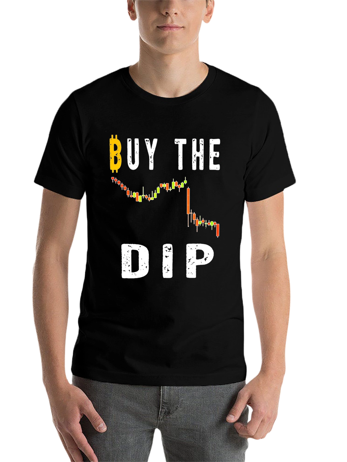 Black Buy The Dip Crypto T-Shirt - Black Cotton Tee view 7