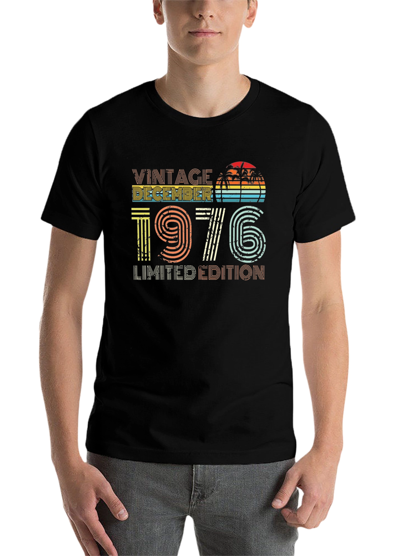 Black Vintage December 1976 Limited Edition T-Shirt view 7