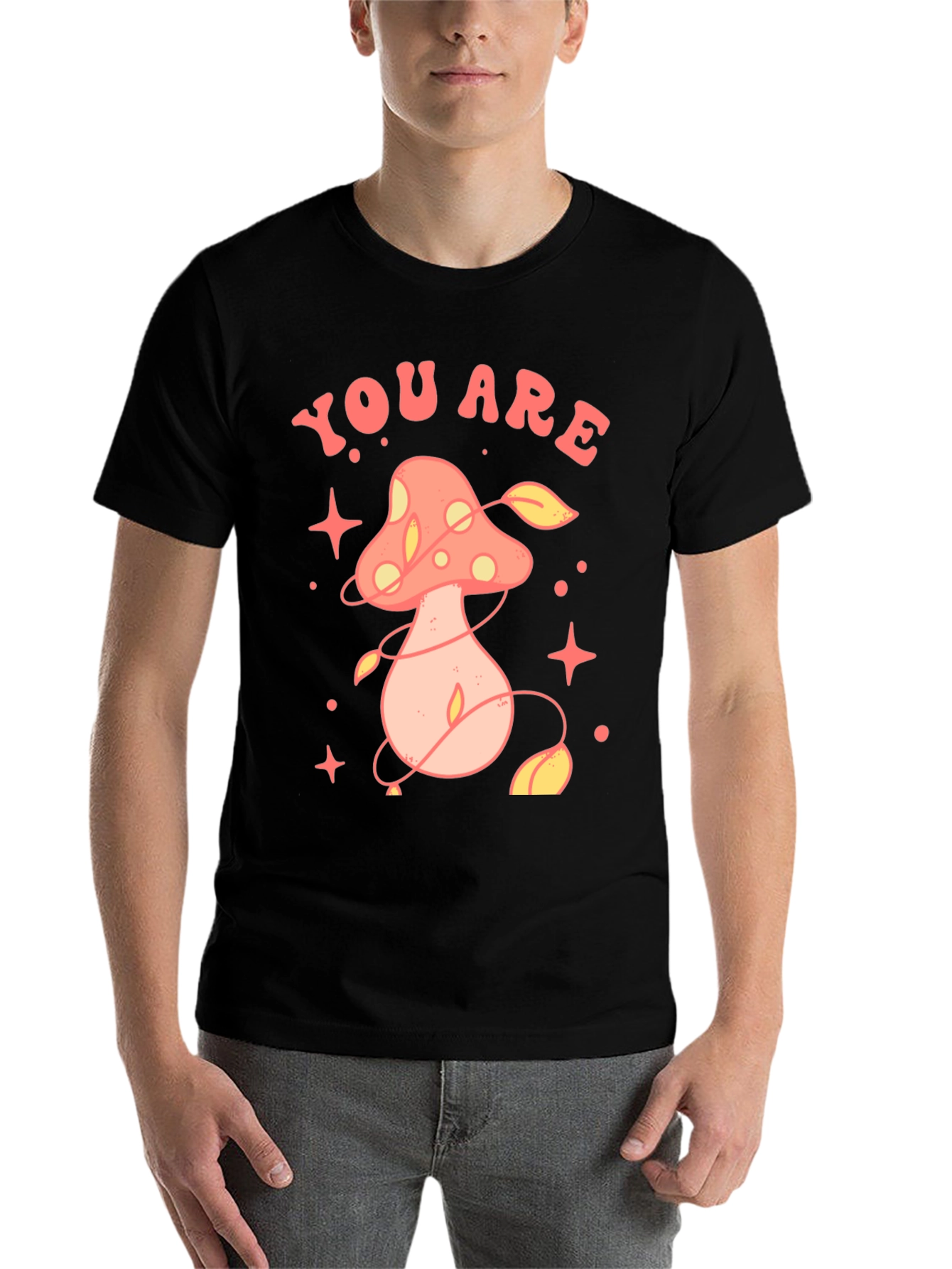 Black You Are Magic Mushroom Graphic Tee view 7
