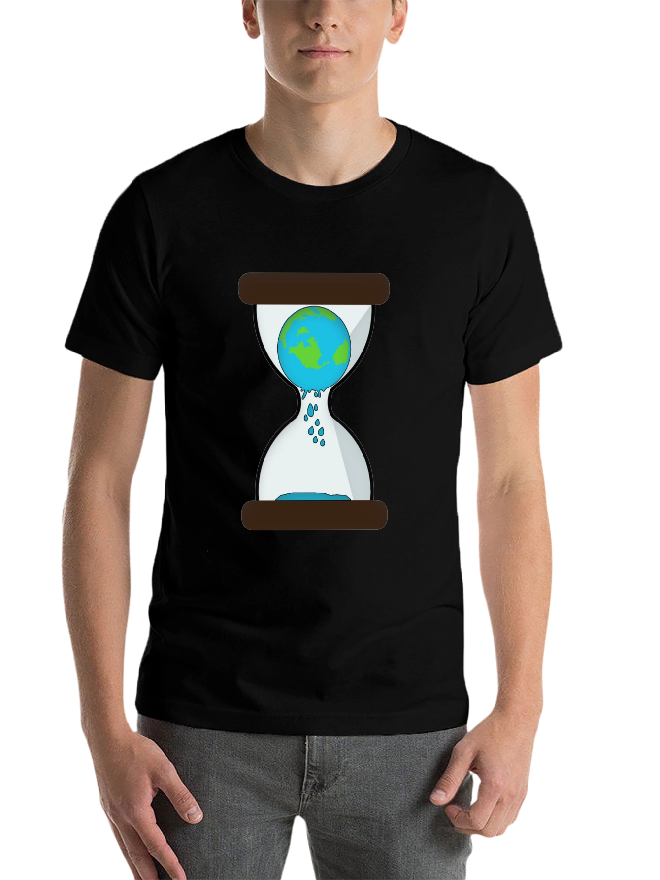 Black Earth Hourglass Graphic Tee - Save the Planet! view 7