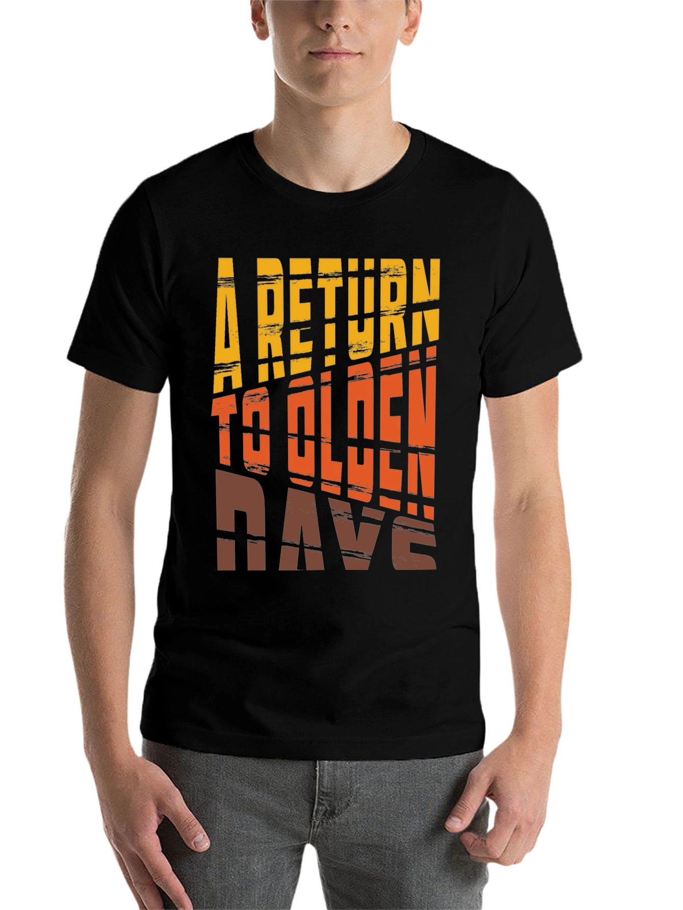 Black Retro 'A Return to Olden Days' Graphic Tee view 7