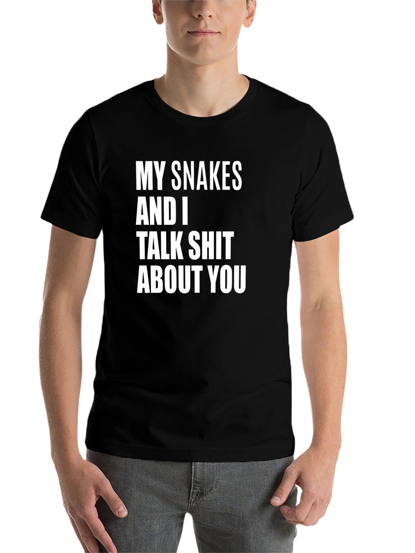 Black Snakes Talk Shit Graphic Tee - Black view 7