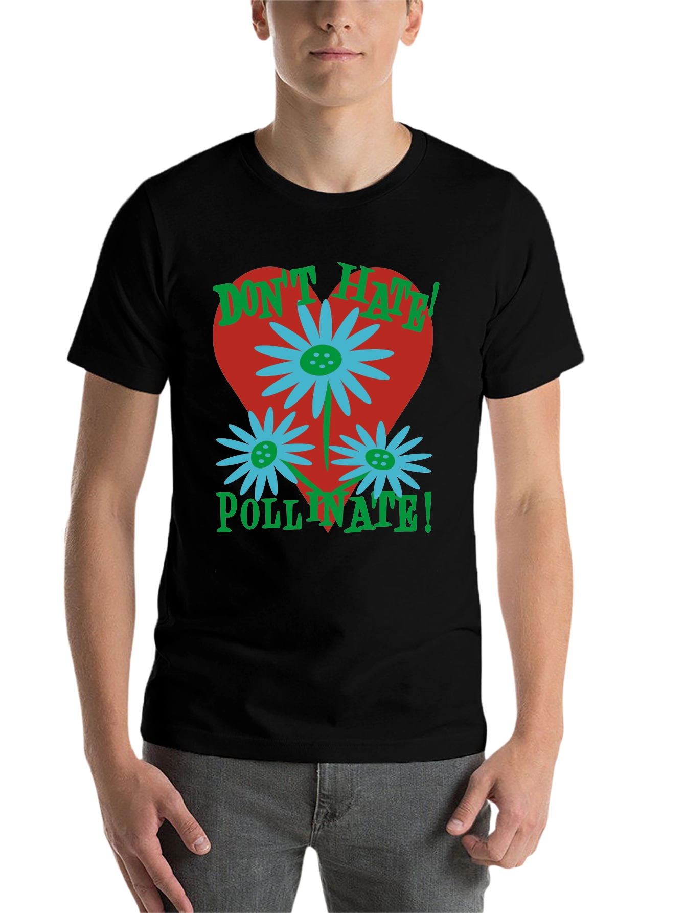 Black Don't Hate Pollinate T-Shirt view 7
