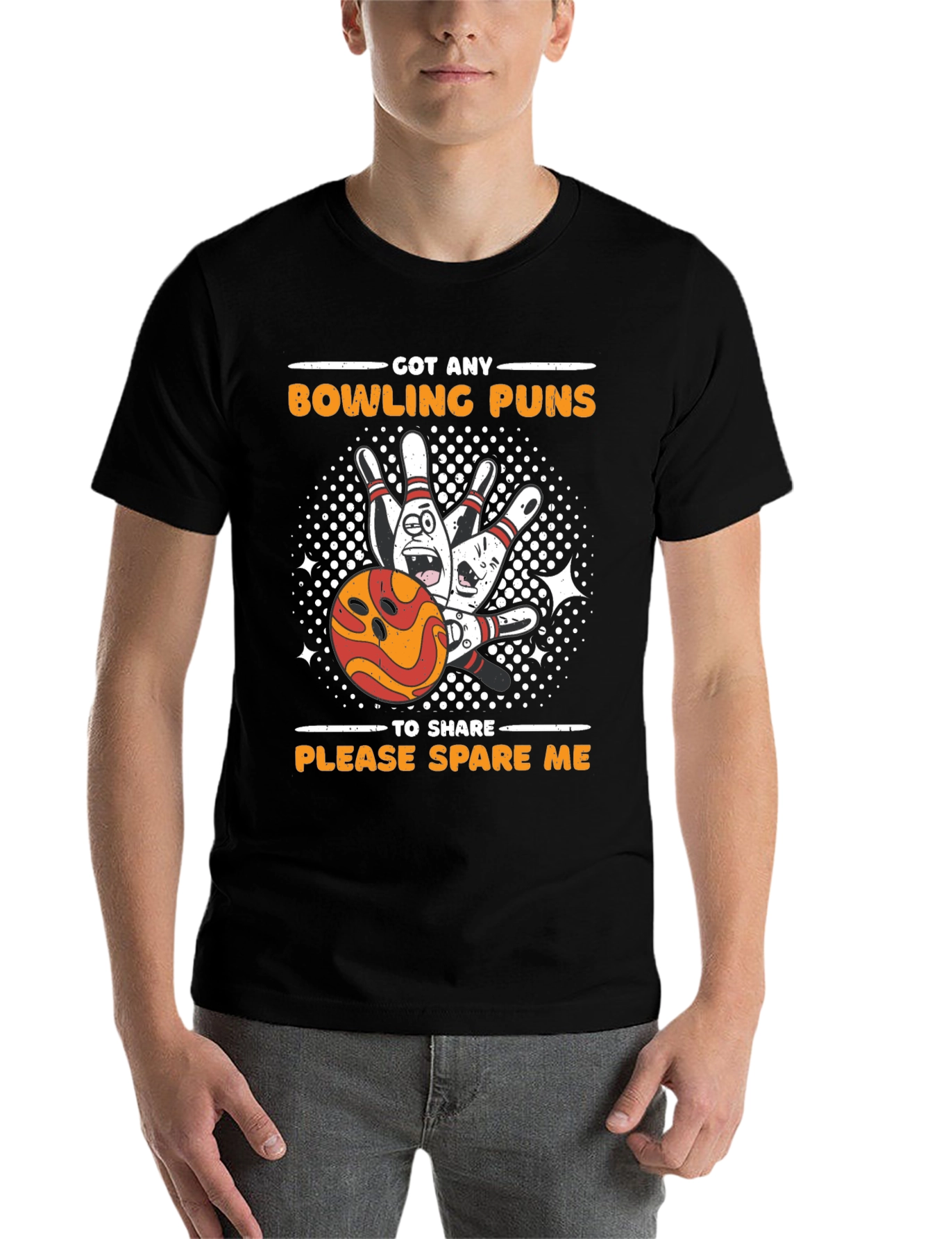 Black Bowling Pun T-Shirt view 7