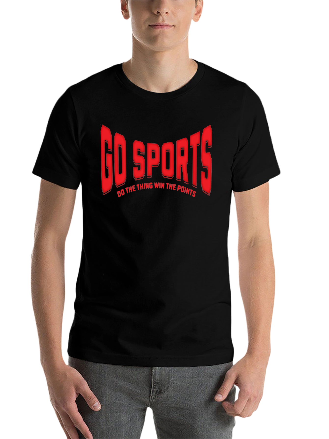 Black Go Sports Graphic T-Shirt - Funny Slogan Tee view 7