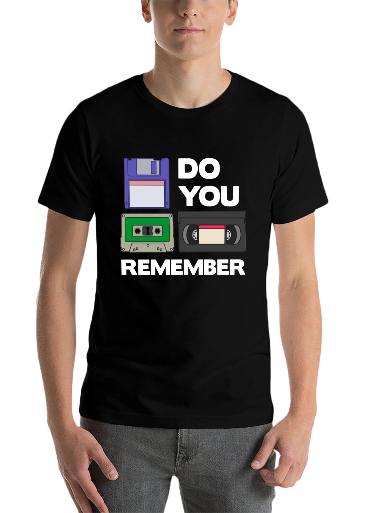 Black Retro Media T-Shirt - Do You Remember? view 7