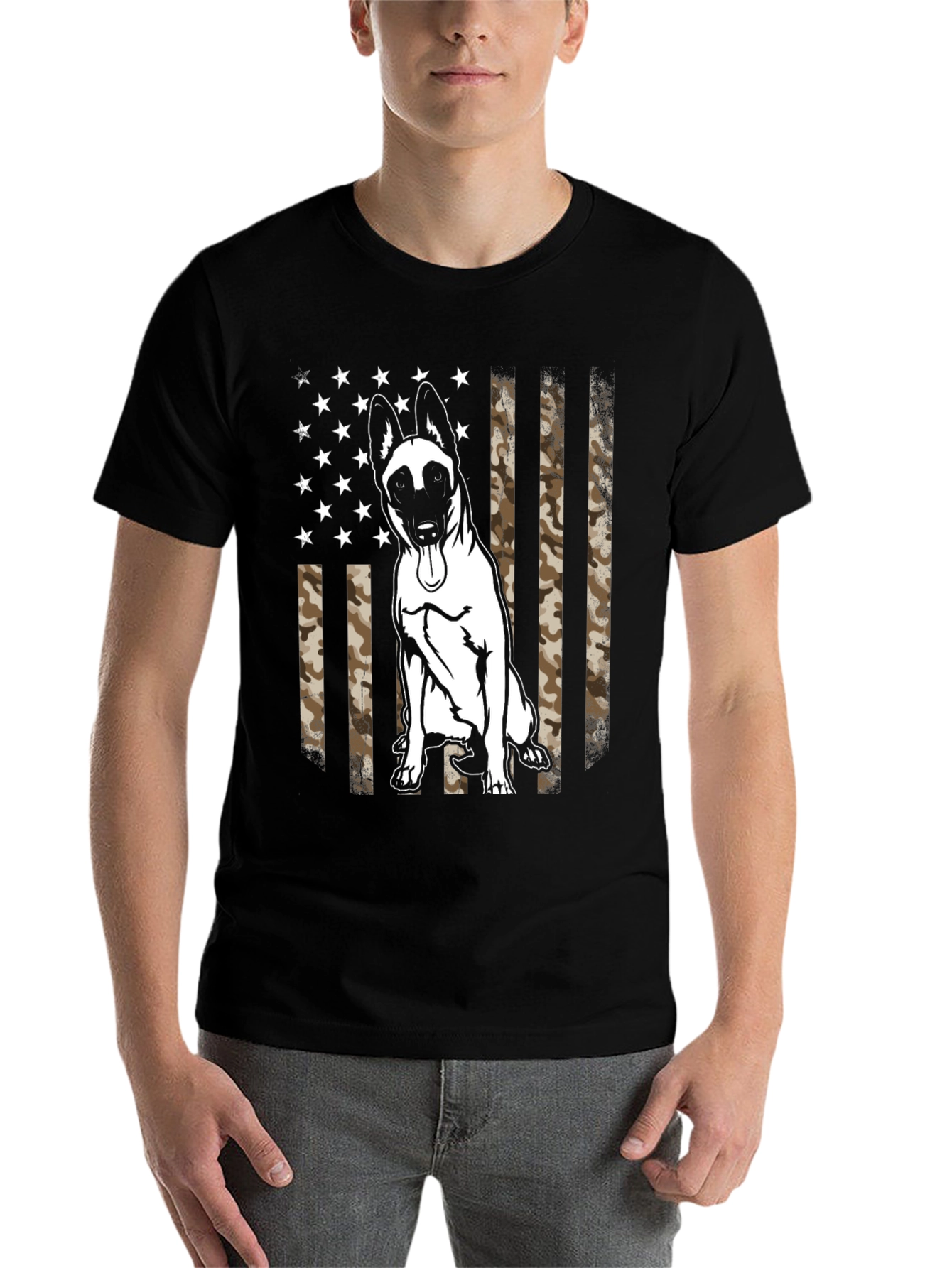 Belgian Malinois Camo Flag T-Shirt - 7