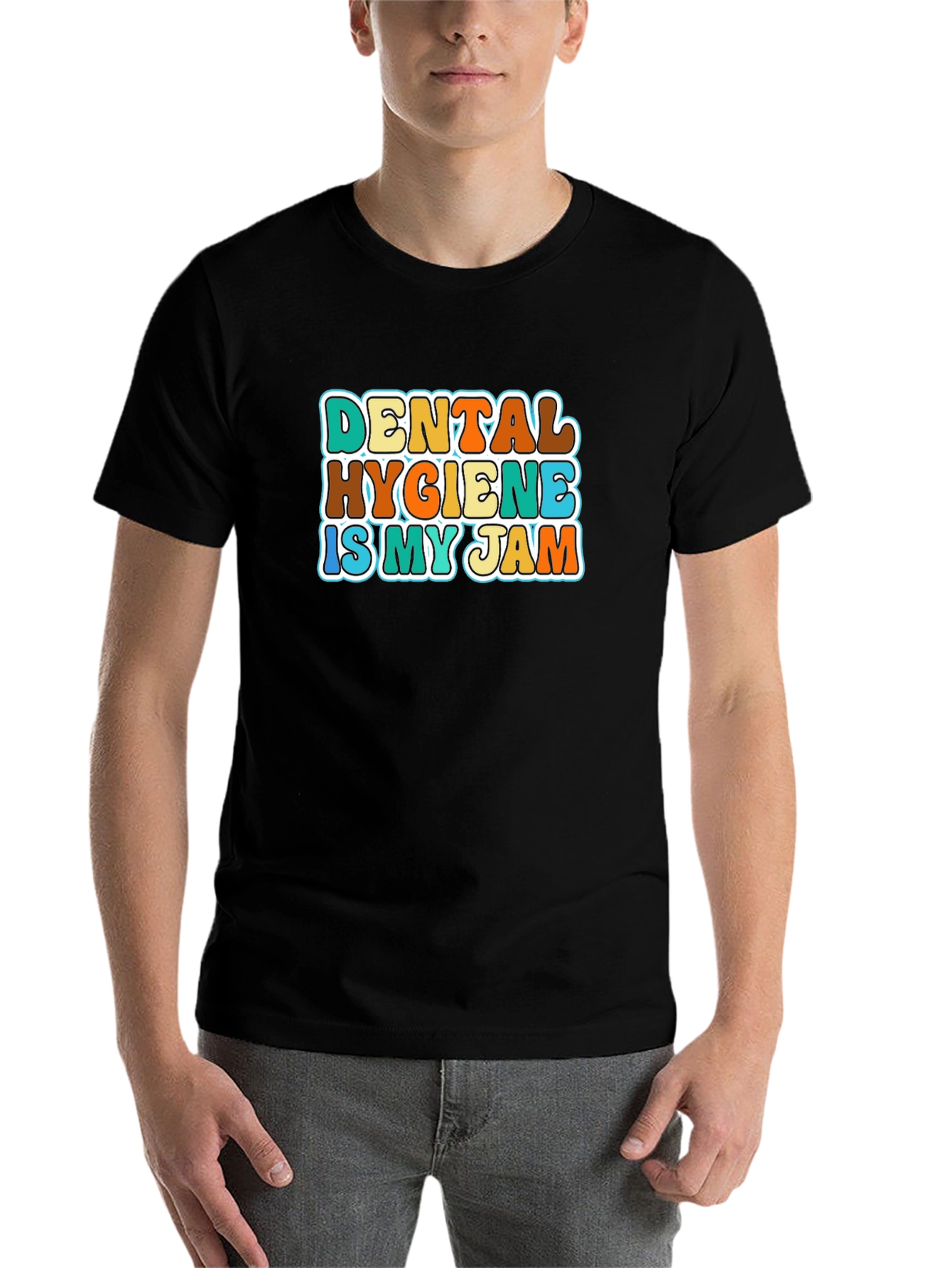 Black Dental Hygiene Is My Jam Retro T-Shirt view 7