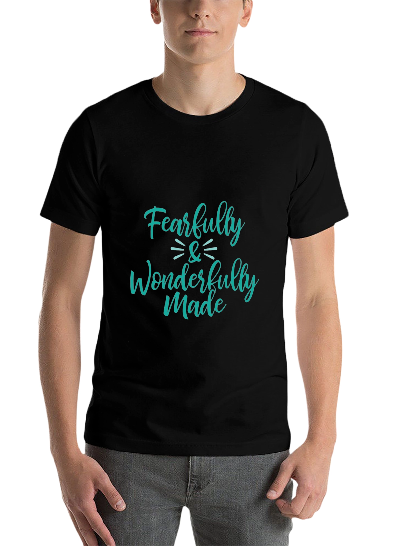 Black Fearfully and Wonderfully Made Graphic Tee view 7