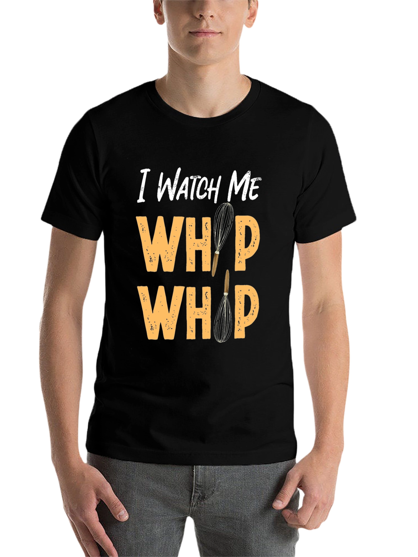 Black Watch Me Whip Novelty Black T-Shirt view 7