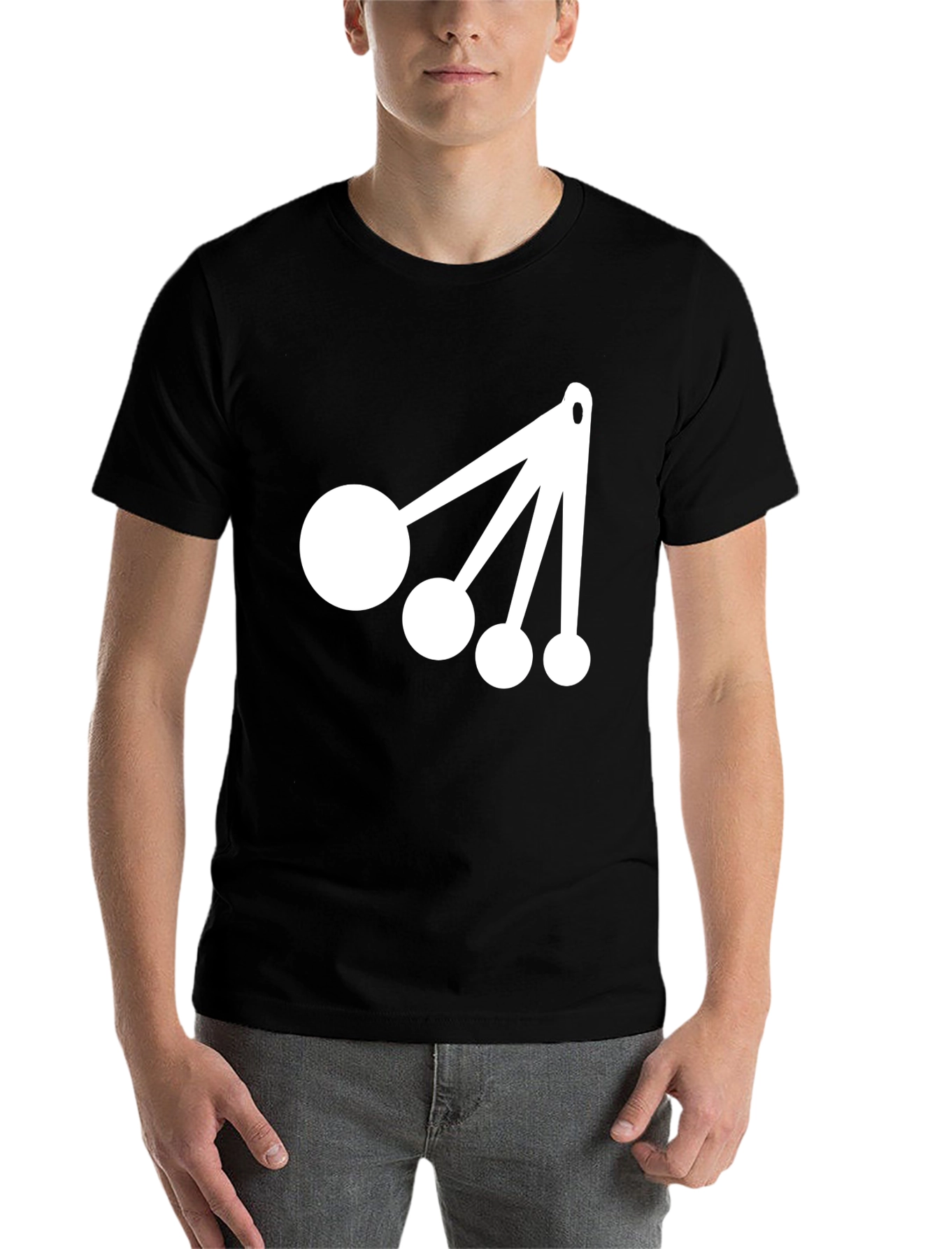 Black Measuring Spoon Graphic Tee - Stylish Unisex Cotton Blend Shirt view 7