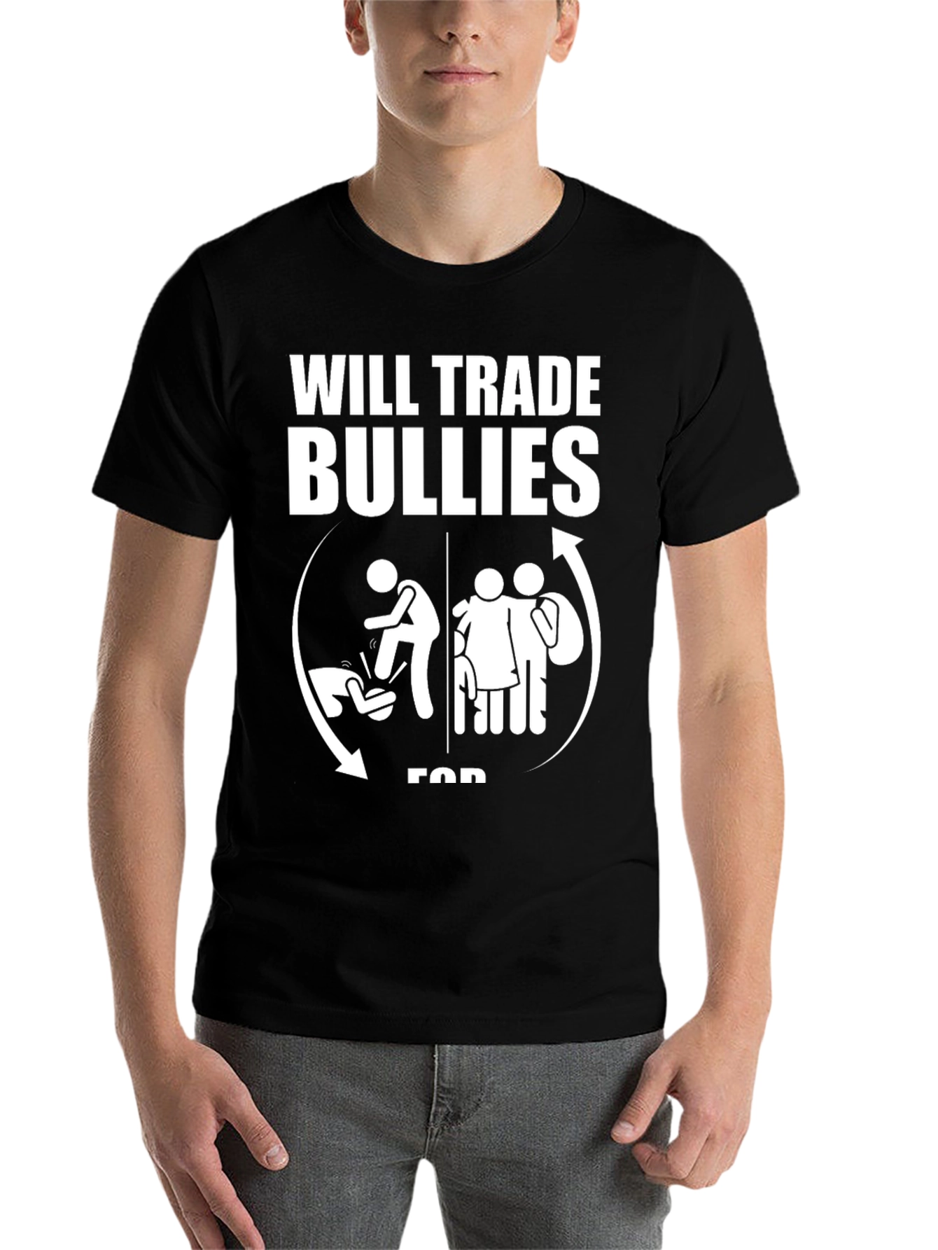 Black Will Trade Bullies for Grandparents Graphic T-Shirt view 7