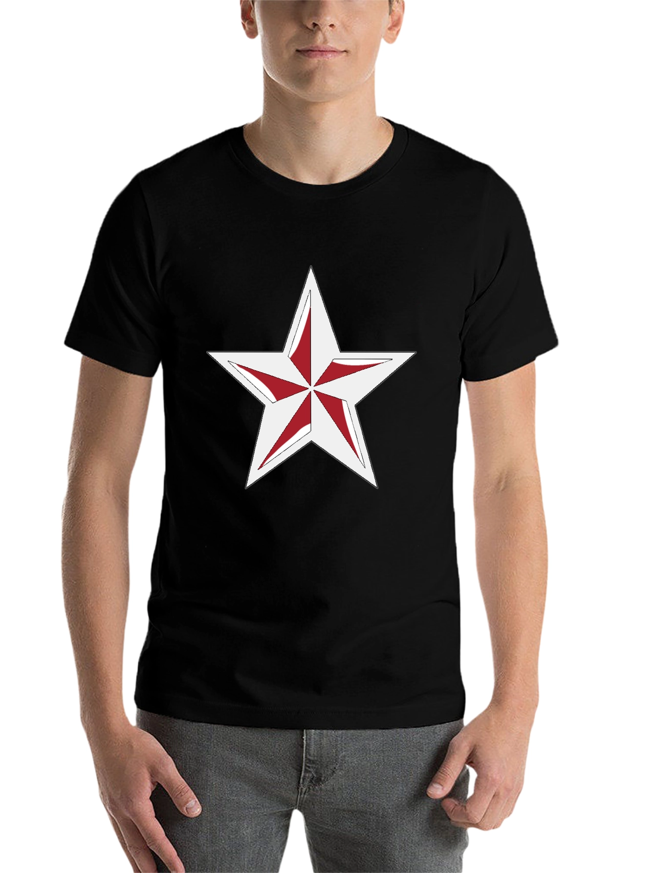 Black Nautical Star Graphic Tee - Classic Black view 7