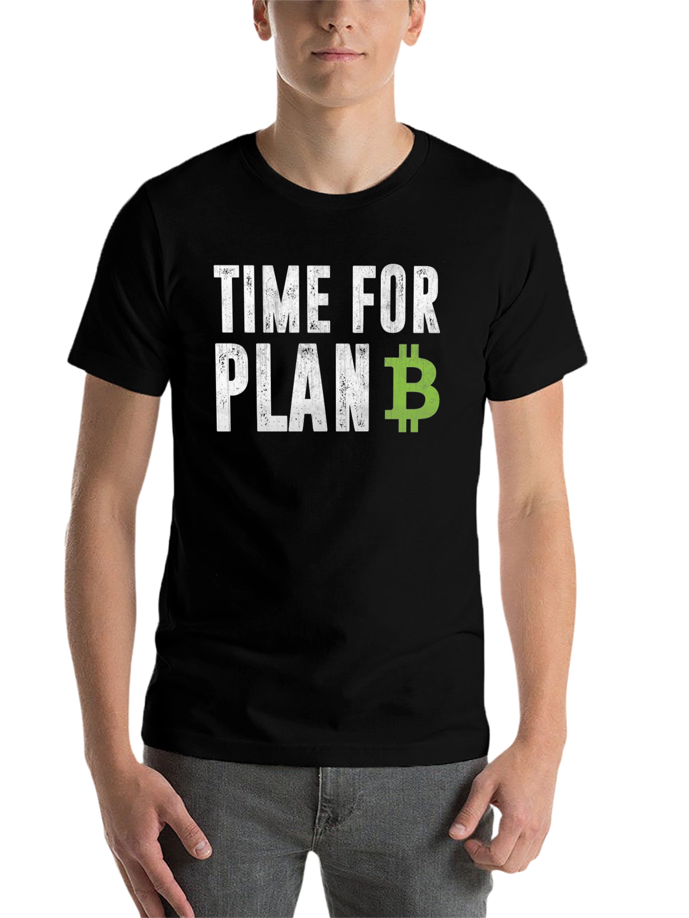 Black Time for Plan B - Bitcoin Graphic T-Shirt view 7