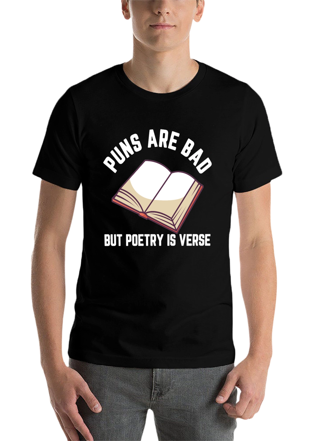 Black Puns Are Bad Poetry T-Shirt view 7