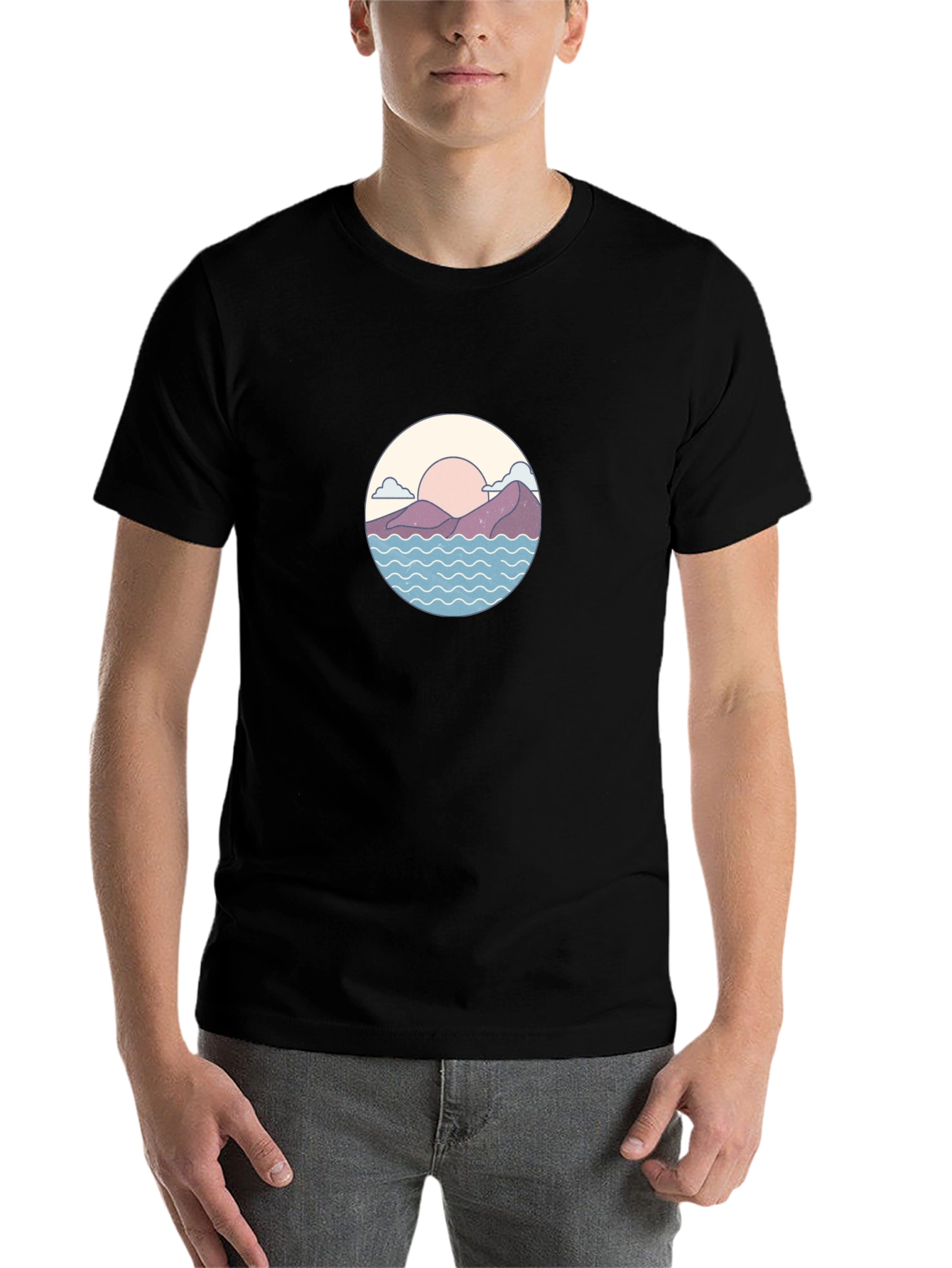 Sunset Wave Graphic Tee - 7
