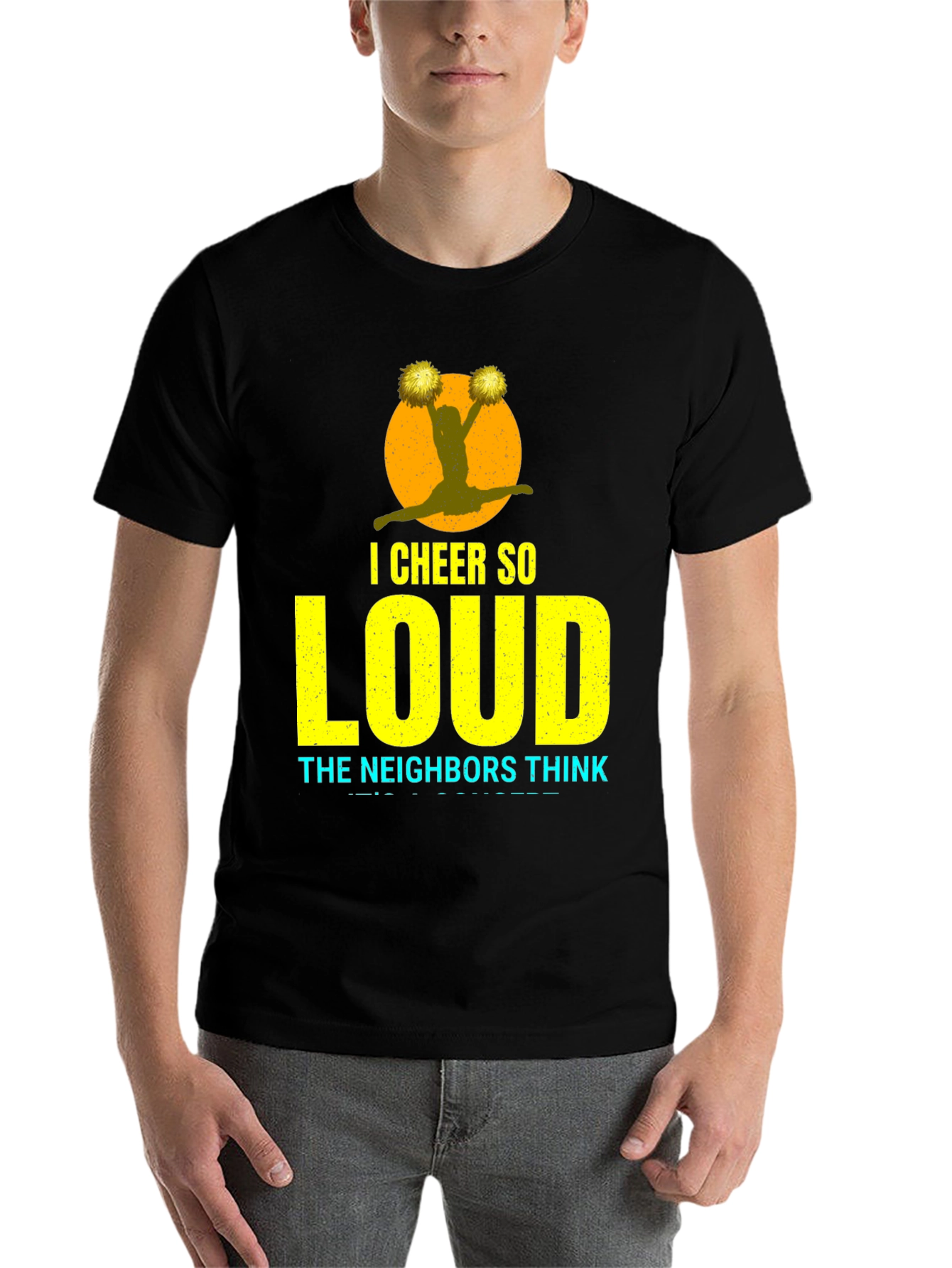 Black I Cheer So Loud T-Shirt view 7