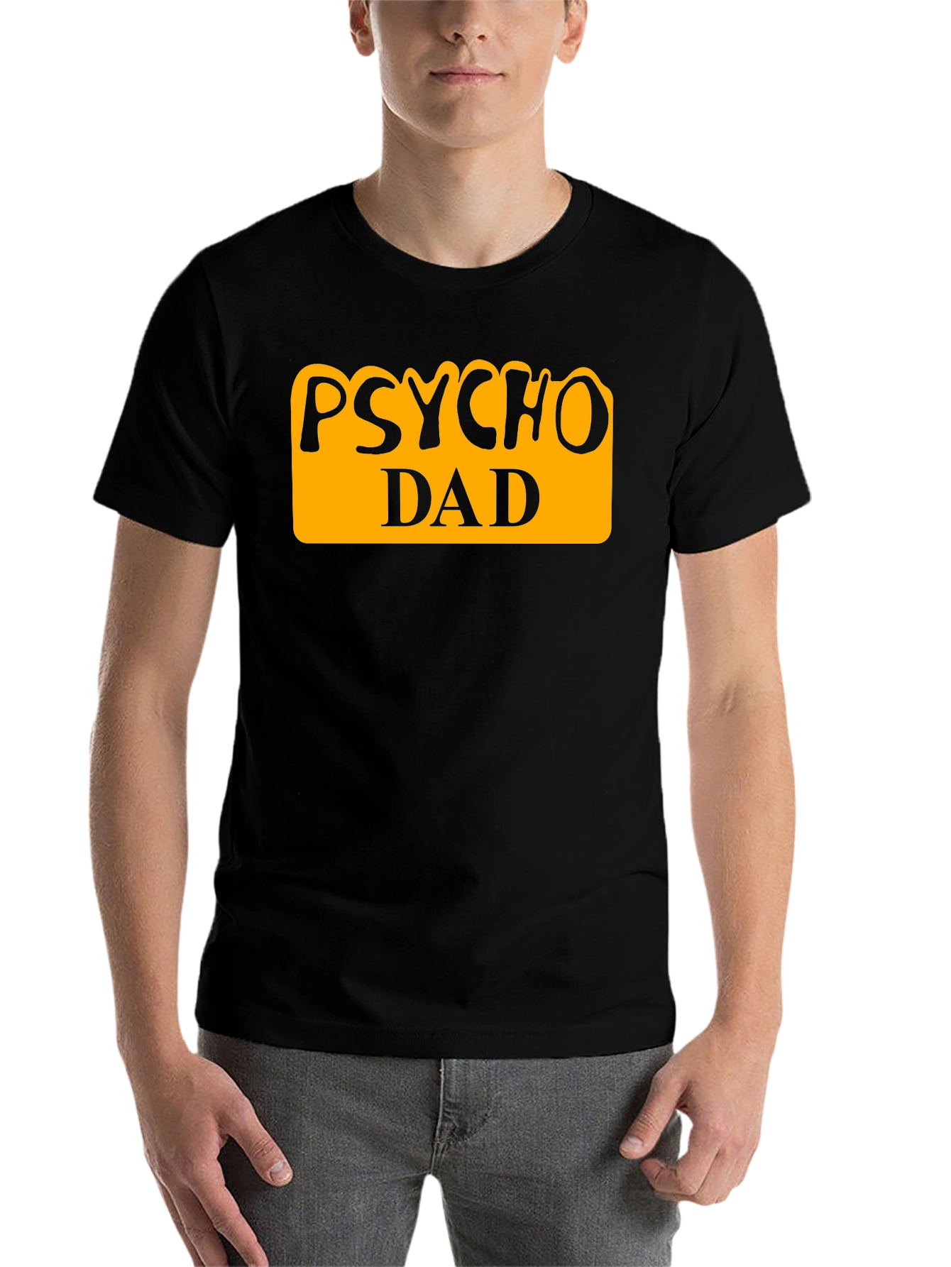 Black Psycho Dad Graphic Tee - Funny Father's Day Shirt view 7