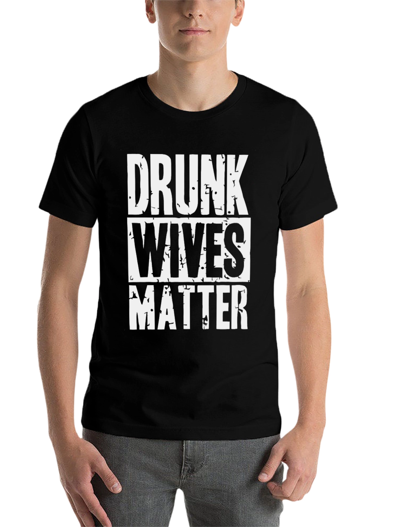 Black Drunk Wives Matter Graphic T-Shirt view 7