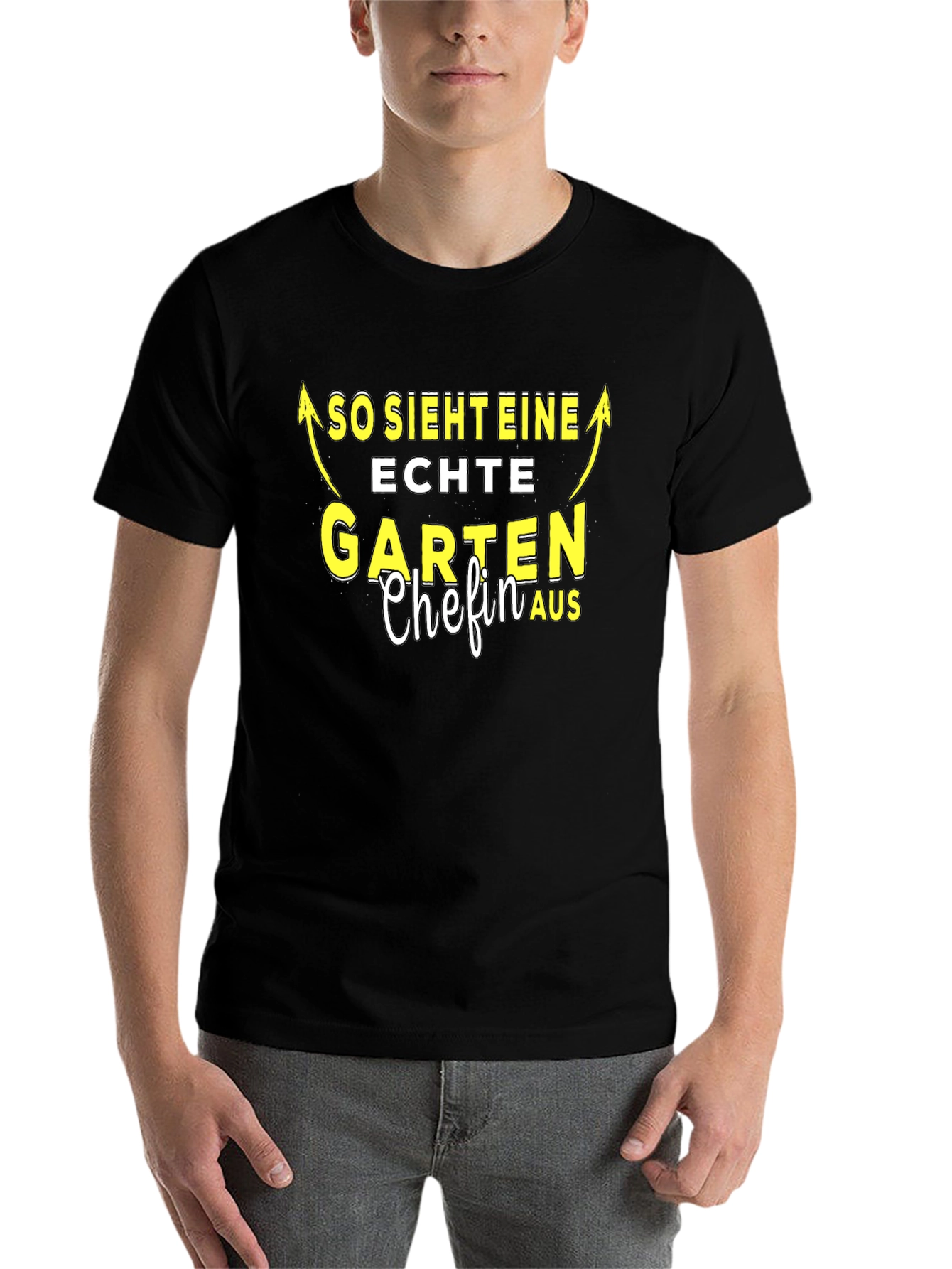 Black Garten Chefin T-Shirt, Garden Boss Tee view 7