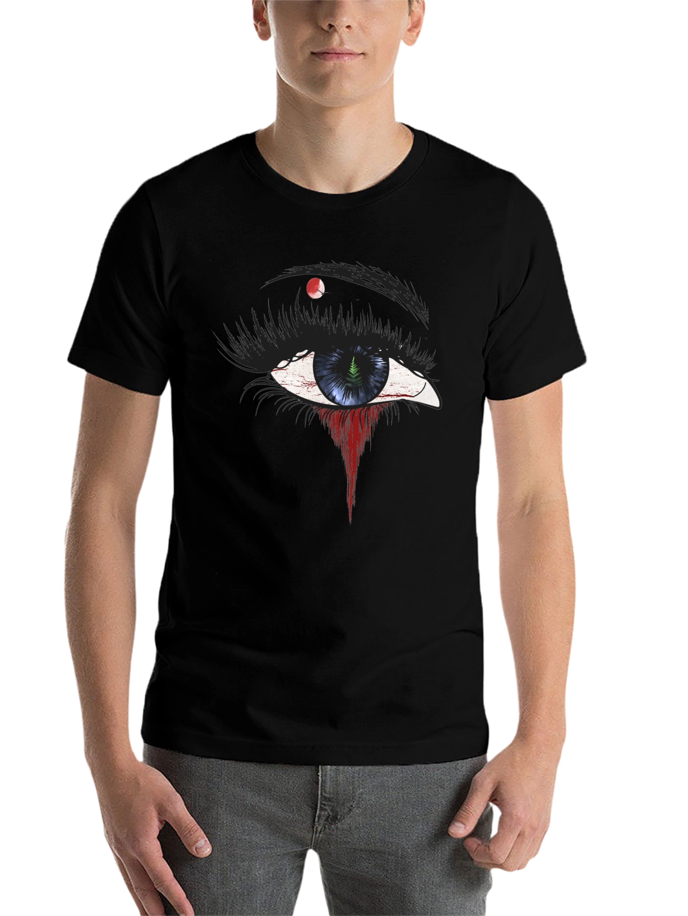 Black Eye Graphic Black T-Shirt view 7