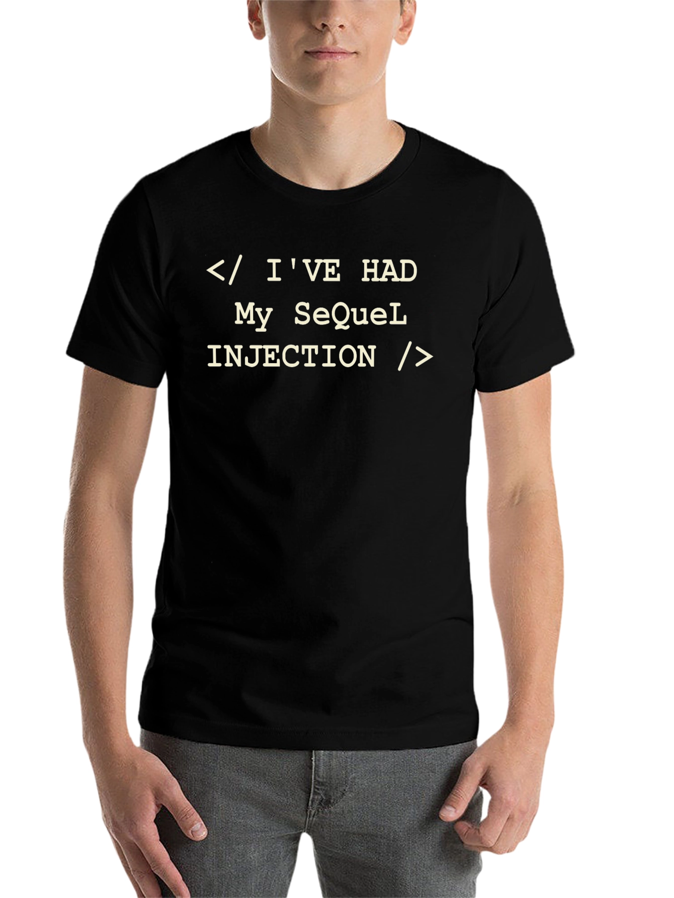 Black SQL Injection Programmer Humor T-Shirt view 7