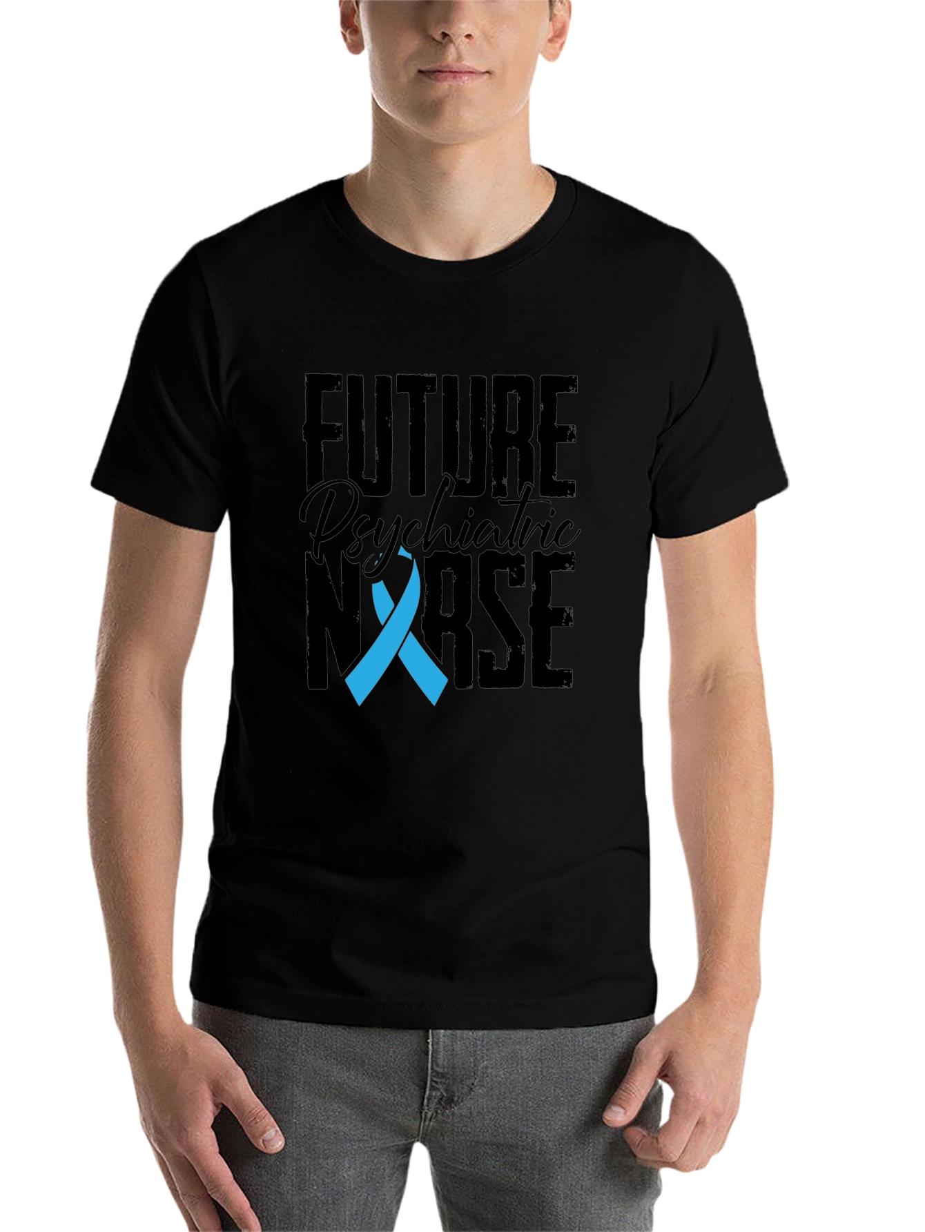 Black Future Psychiatric Nurse T-Shirt view 7