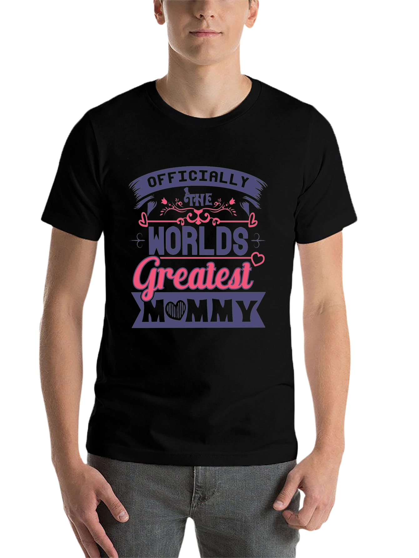Black Greatest Mommy Ever Graphic T-Shirt view 7