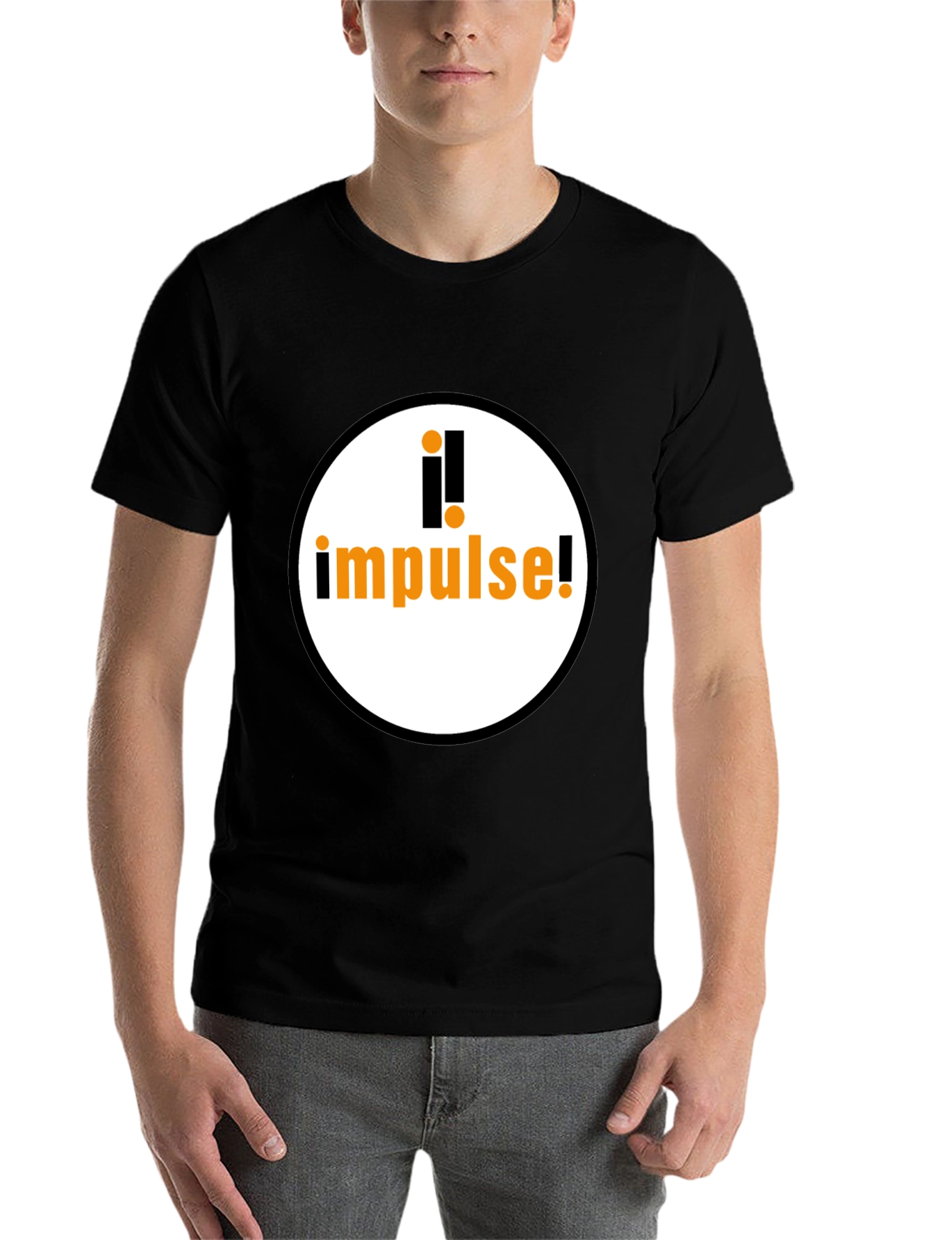 Black Impulse Graphic T-Shirt - Black Cotton Blend view 7