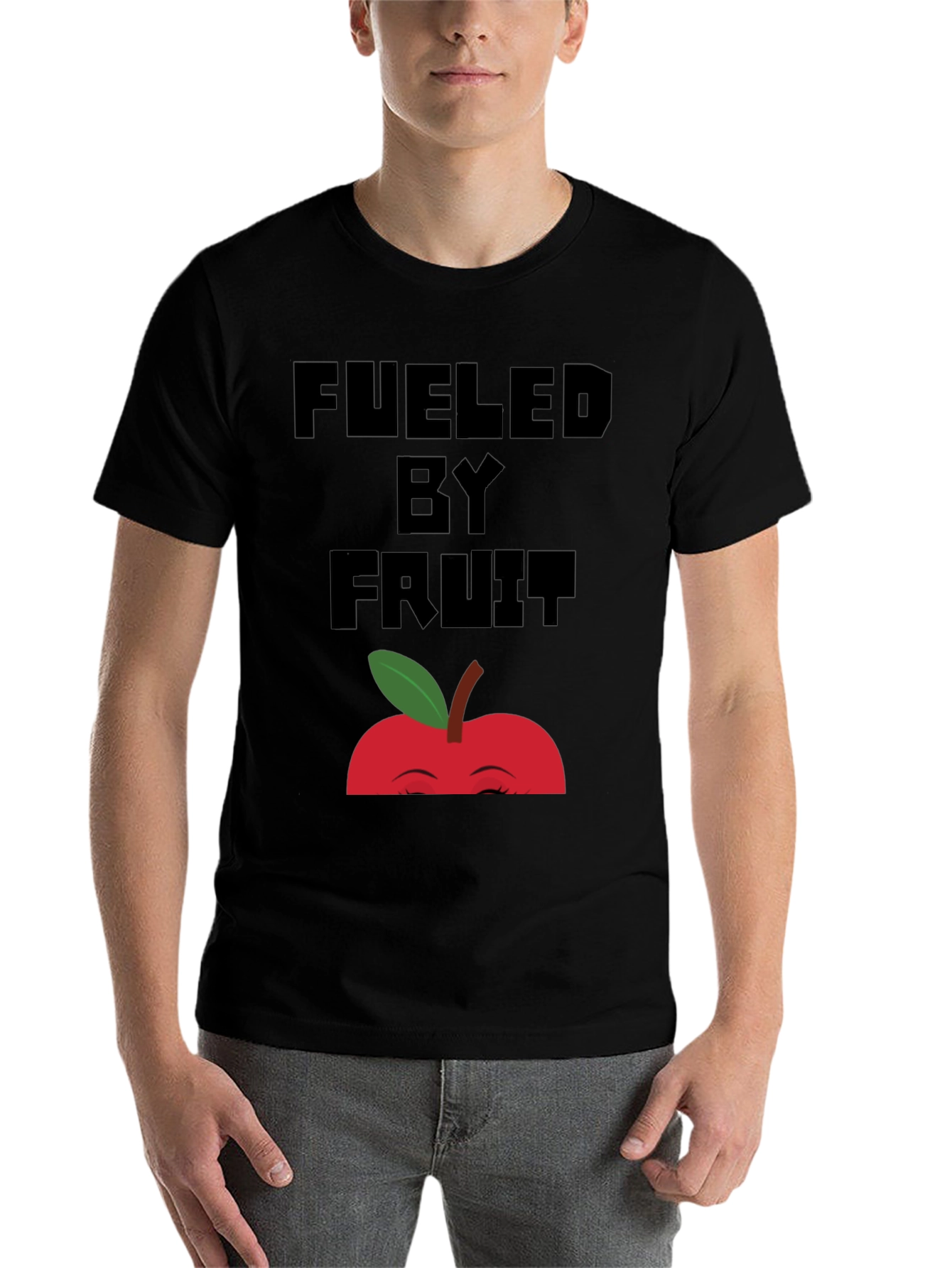 Fueled By Fruit Graphic Tee - Unisex Black T-Shirt - 7