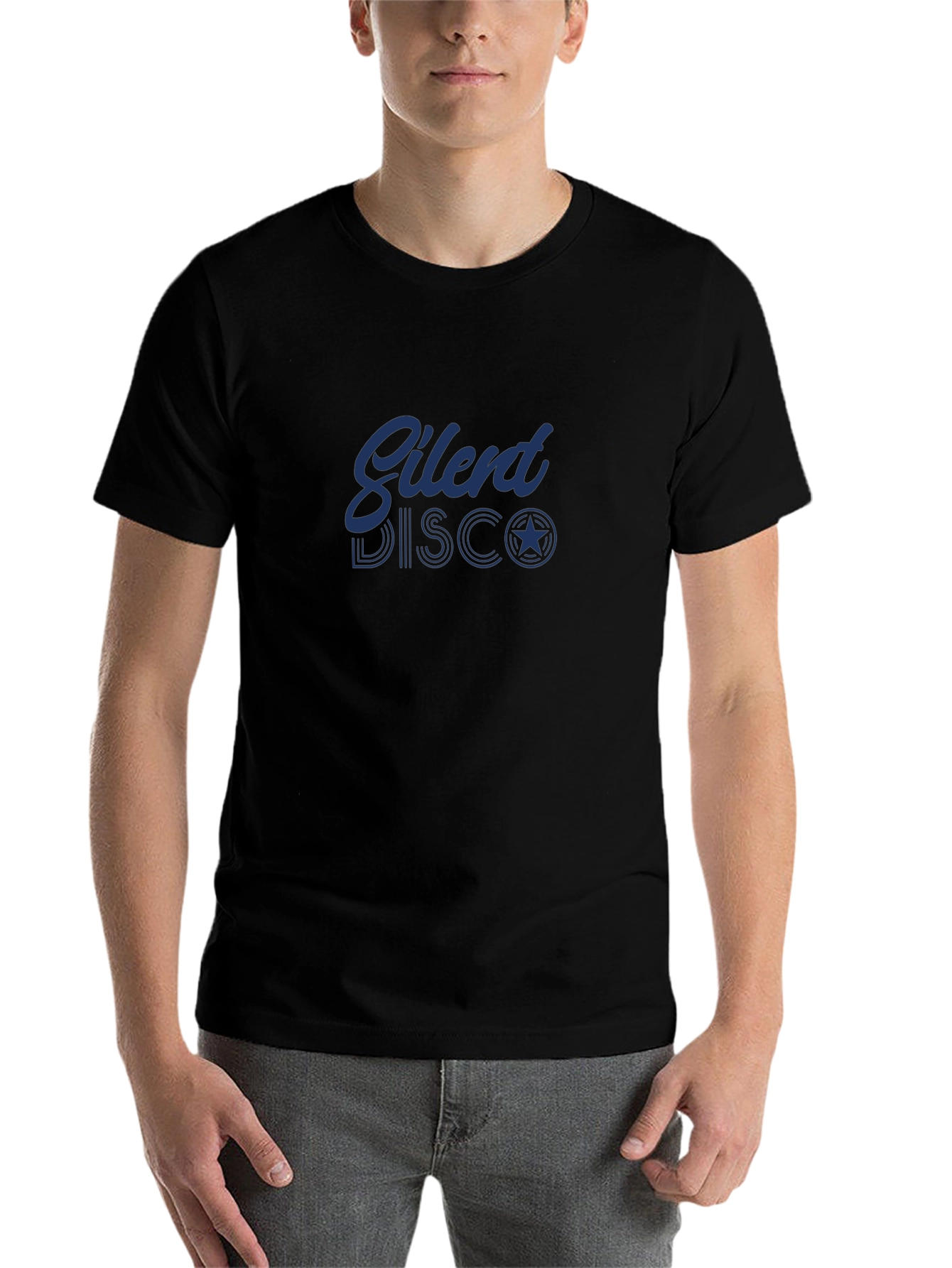 Black Silent Disco Graphic T-Shirt - Black view 7