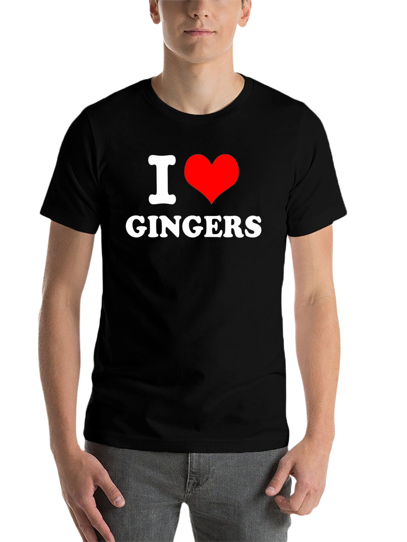 Black I Heart Gingers Black T-Shirt view 7