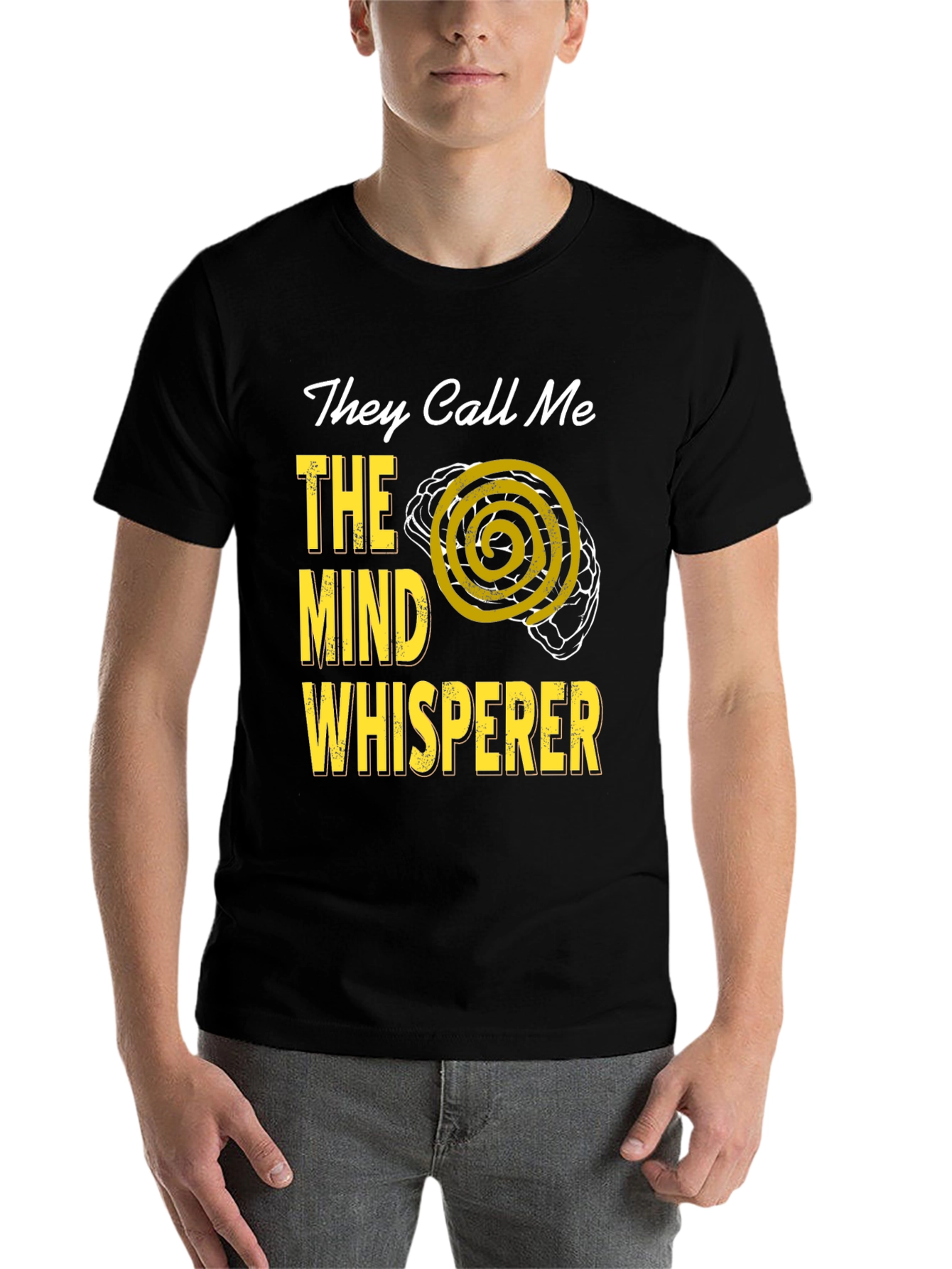 Black Mind Whisperer T-Shirt - Funny Psychology Tee view 7