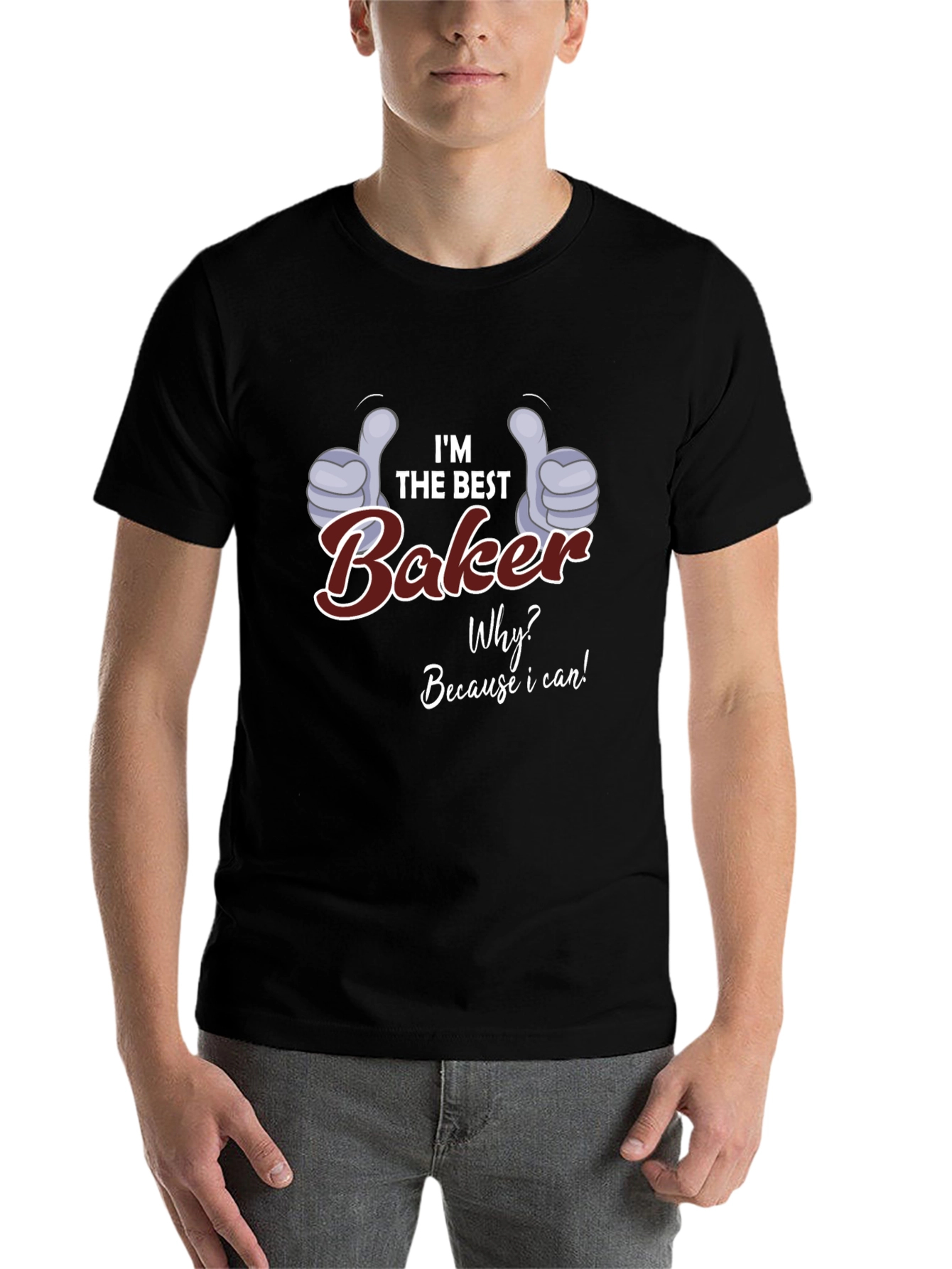 Black I'm the Best Baker T-Shirt - Funny Baking Gift view 7