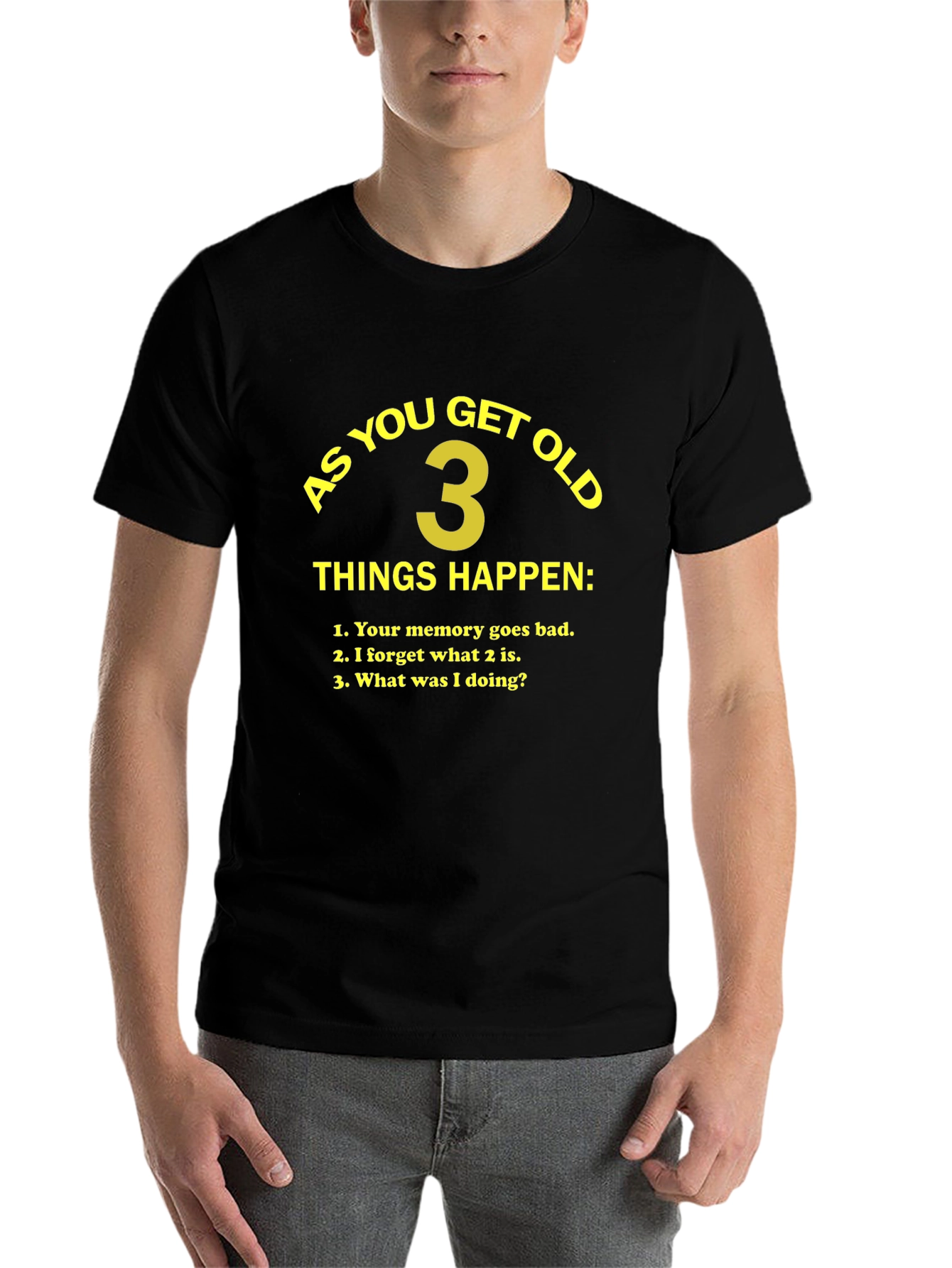 Black Funny "As You Get Old" Graphic T-Shirt view 7