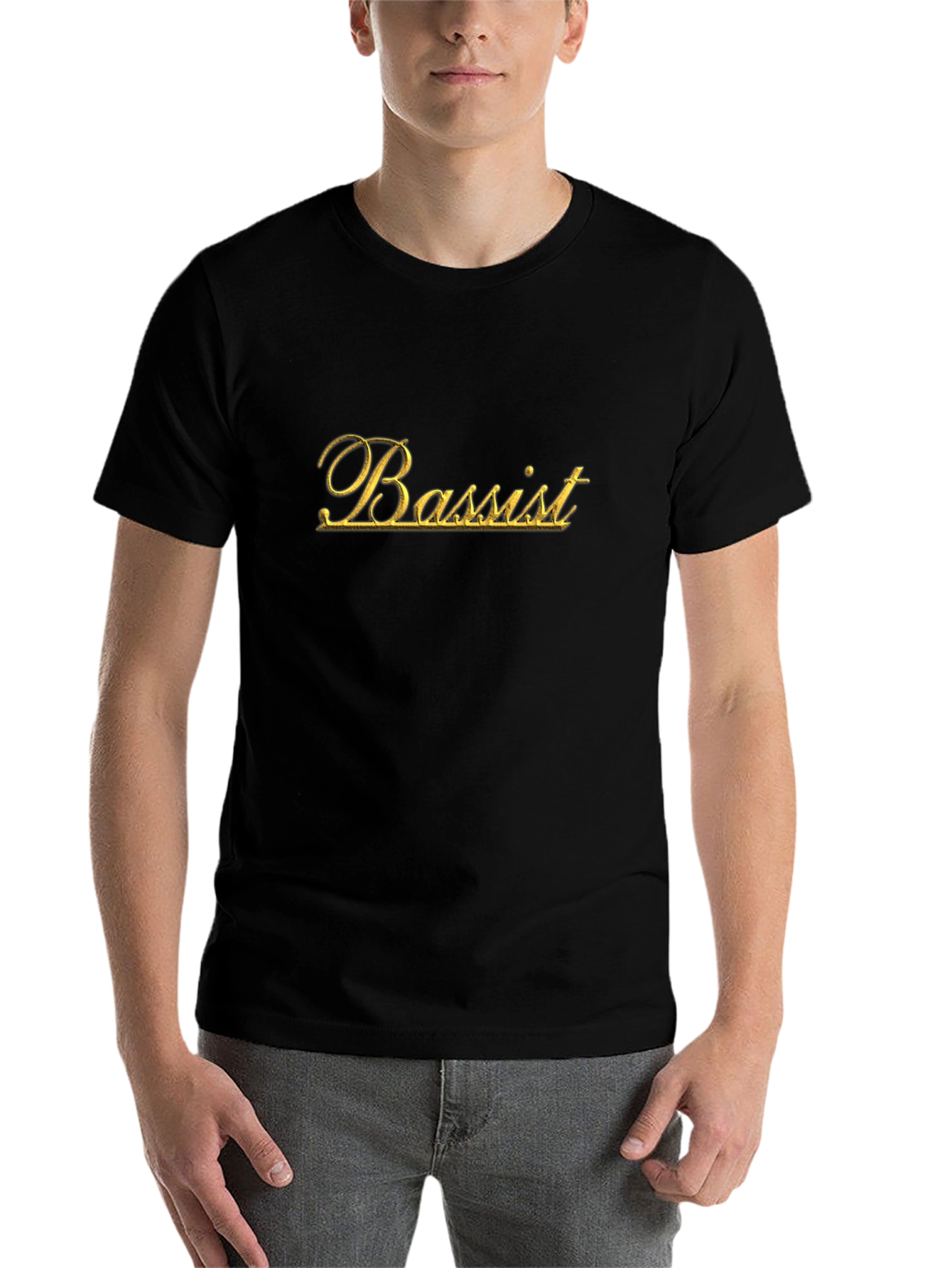 Black Bassist Black T-Shirt - Music Lover Tee view 7