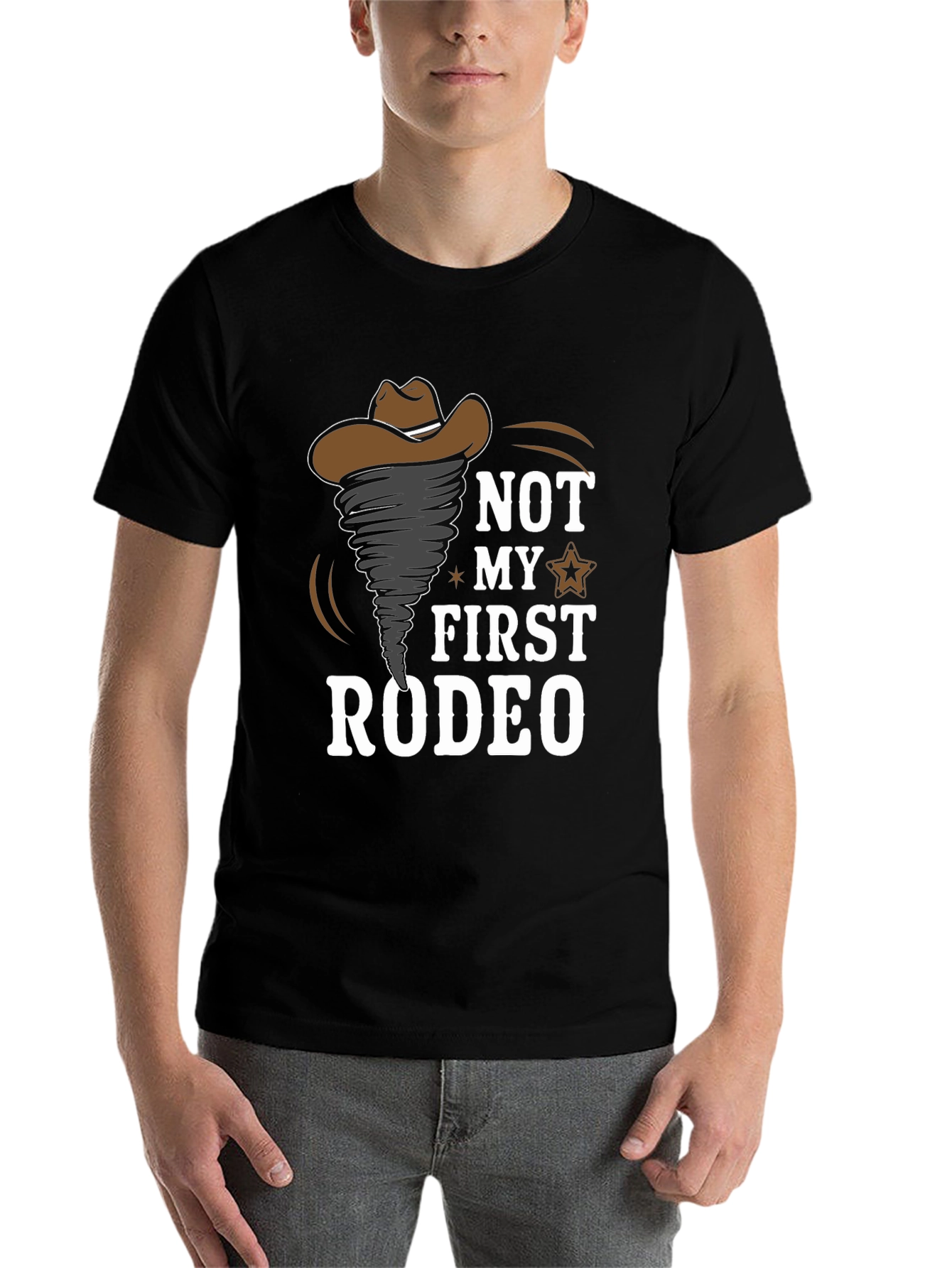 Black Not My First Rodeo Graphic T-Shirt view 7