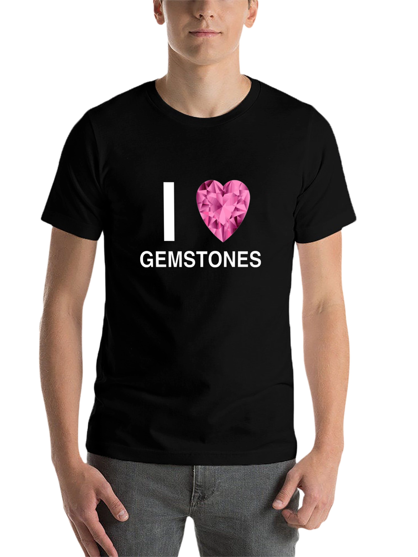 Black I Love Gemstones T-Shirt - Black view 7