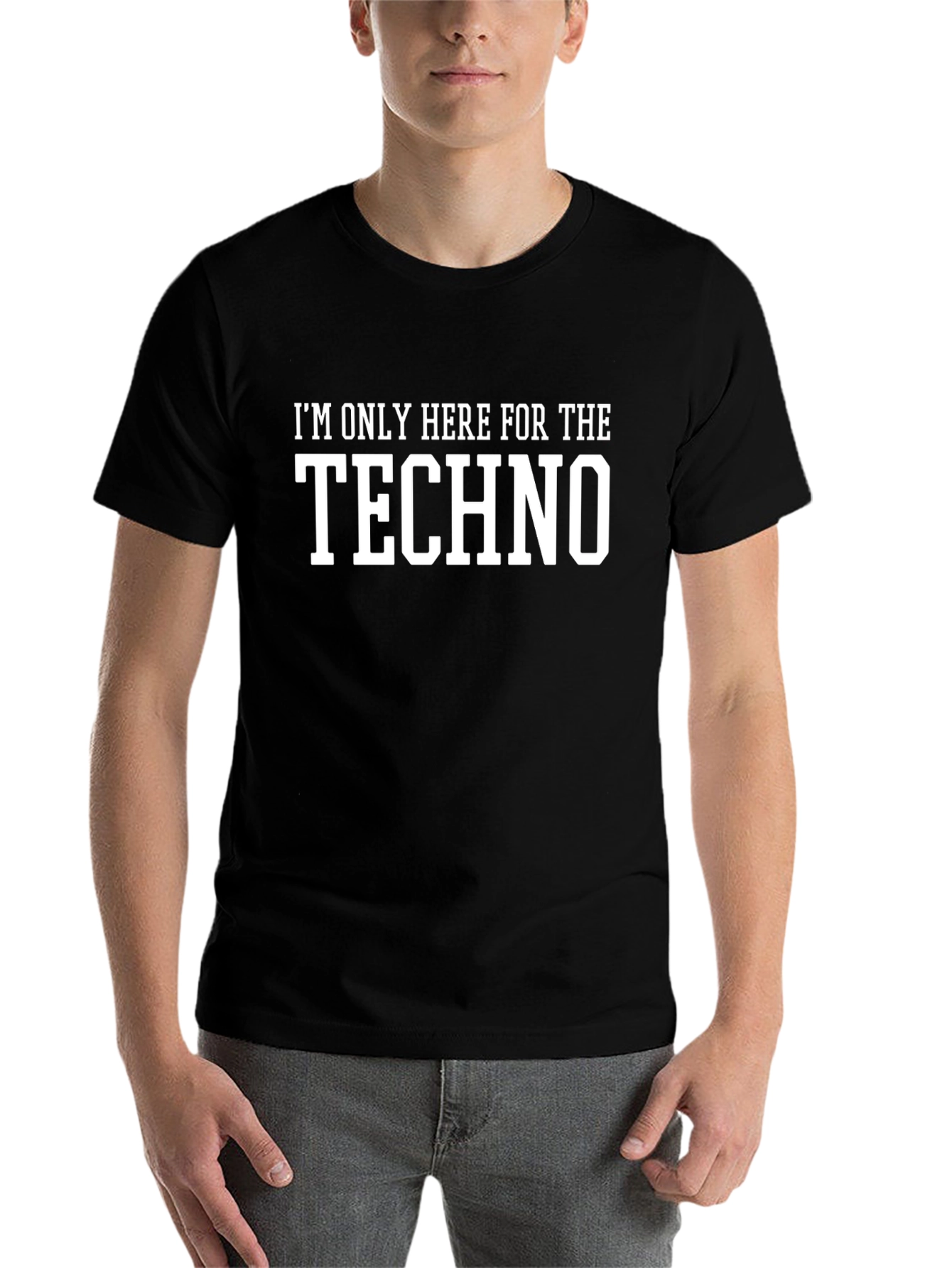 Black Techno Fan Black T-Shirt - Music Festival Rave Apparel view 7