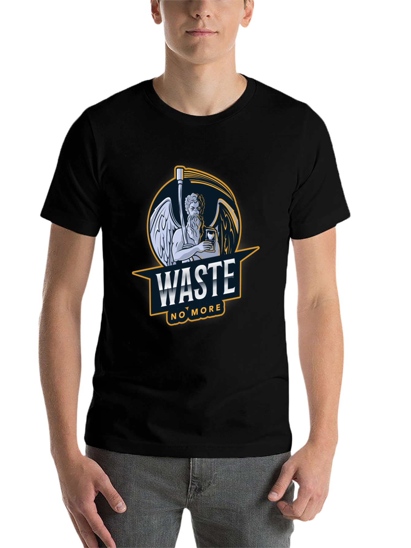 Black Waste No More Graphic T-Shirt - Black view 7