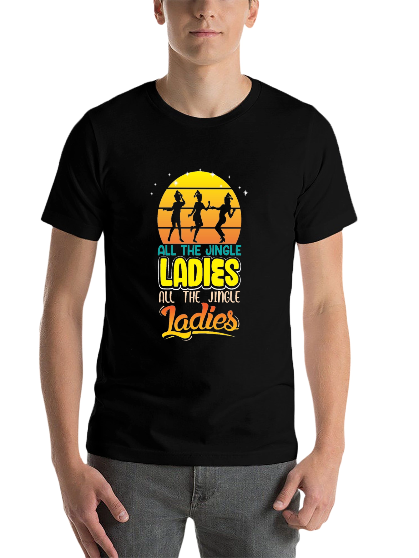 Black Jingle Ladies Graphic Tee view 7