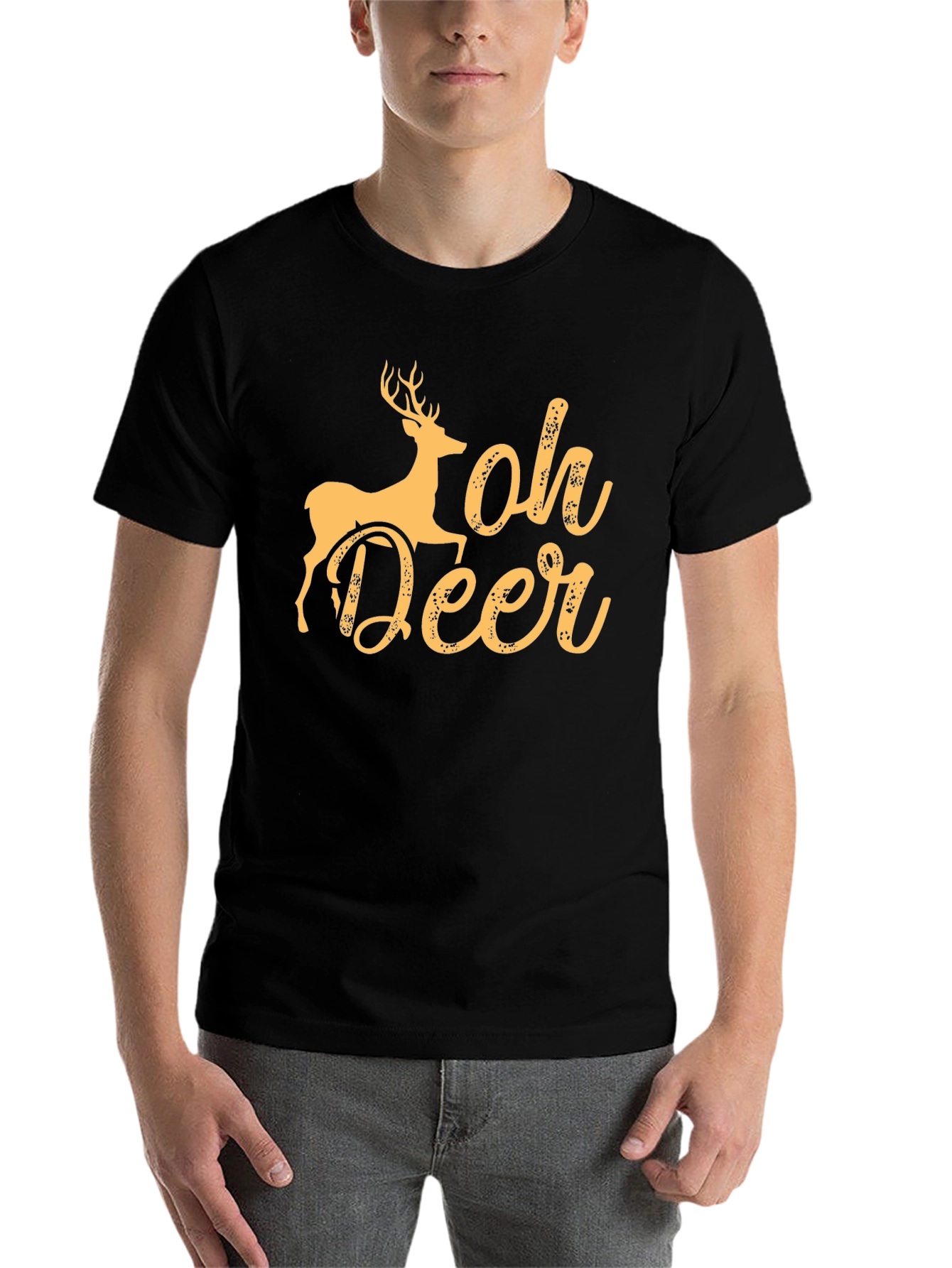Black Oh Deer Graphic T-Shirt view 7